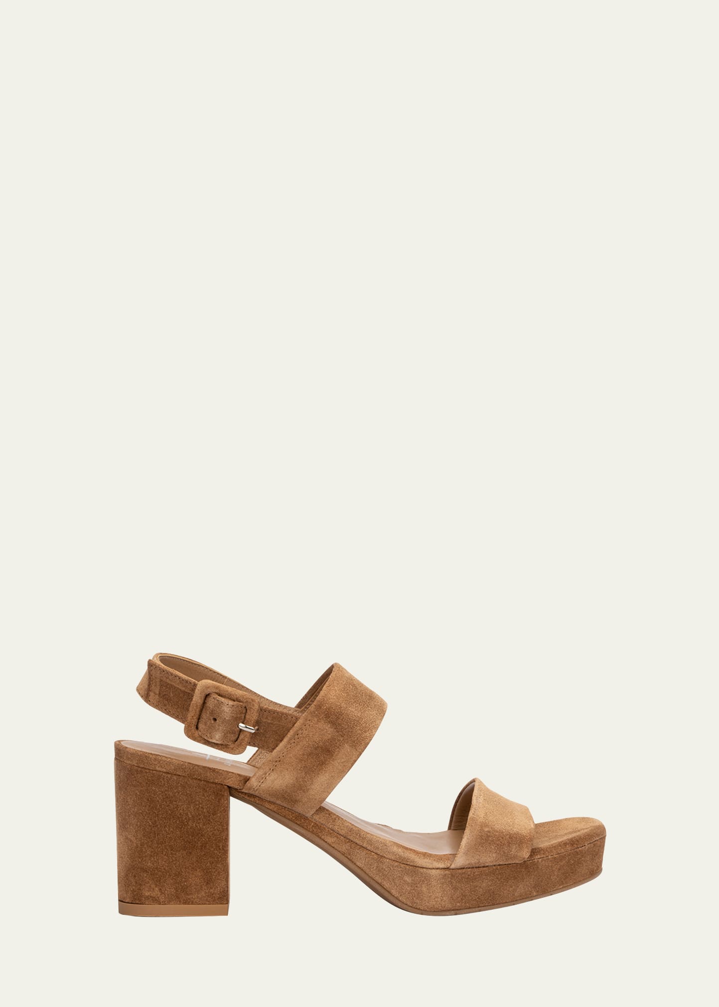 Aquatalia Melly Suede Slingback Sandals In Whiskey