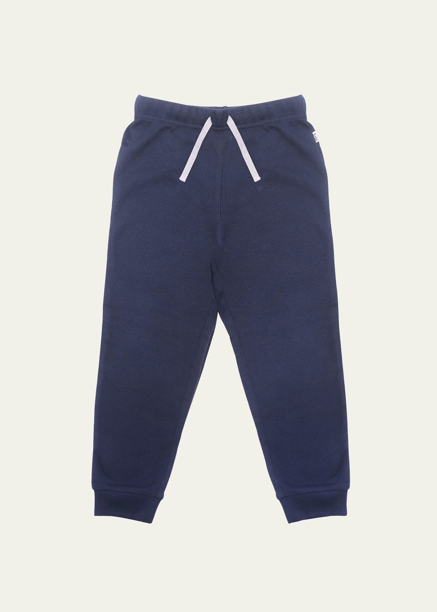 Shop Sammy + Nat Boy's Mason Waffle Knit Joggers In Navy