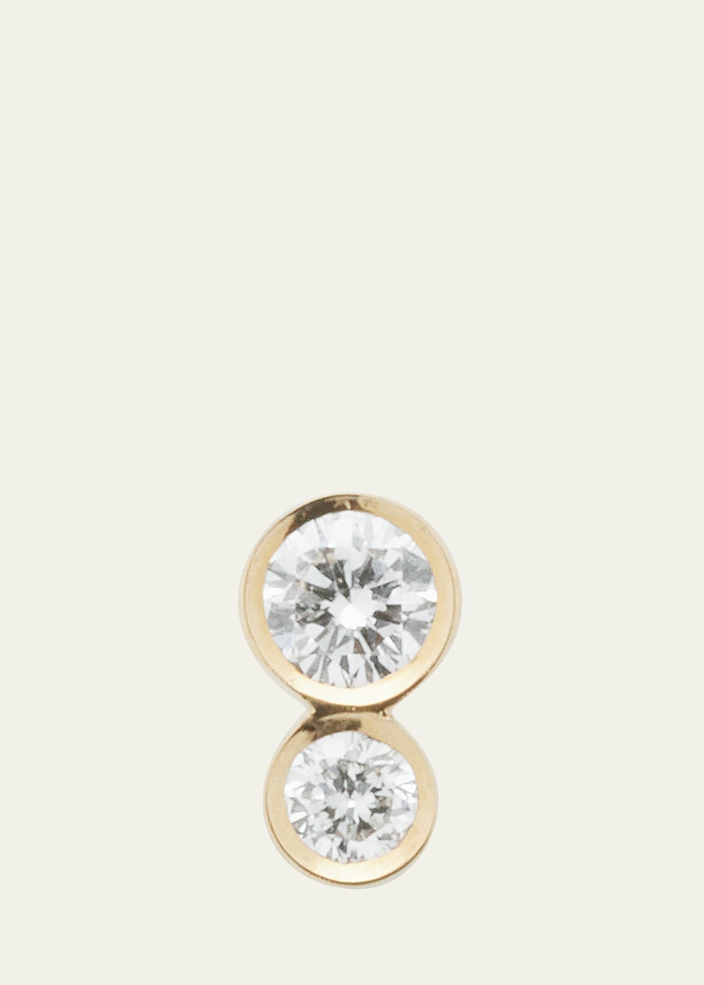 Shop Sophie Bille Brahe Lulu 18k Yellow Gold 2-diamond Earring, Single In Yg