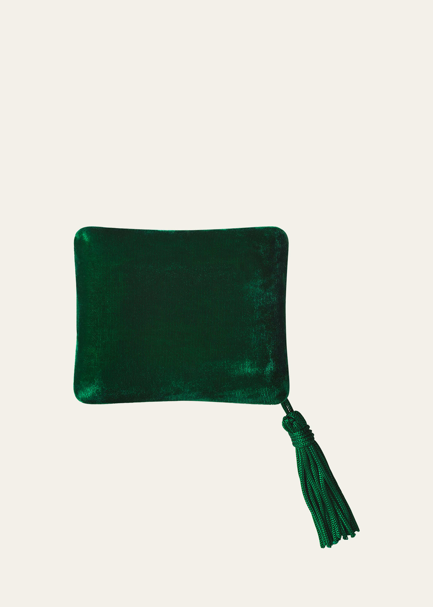 Sophie Bille Brahe Emerald Green Small Jewelry Box In Velvet, 10.5x8.5cm In Emerald