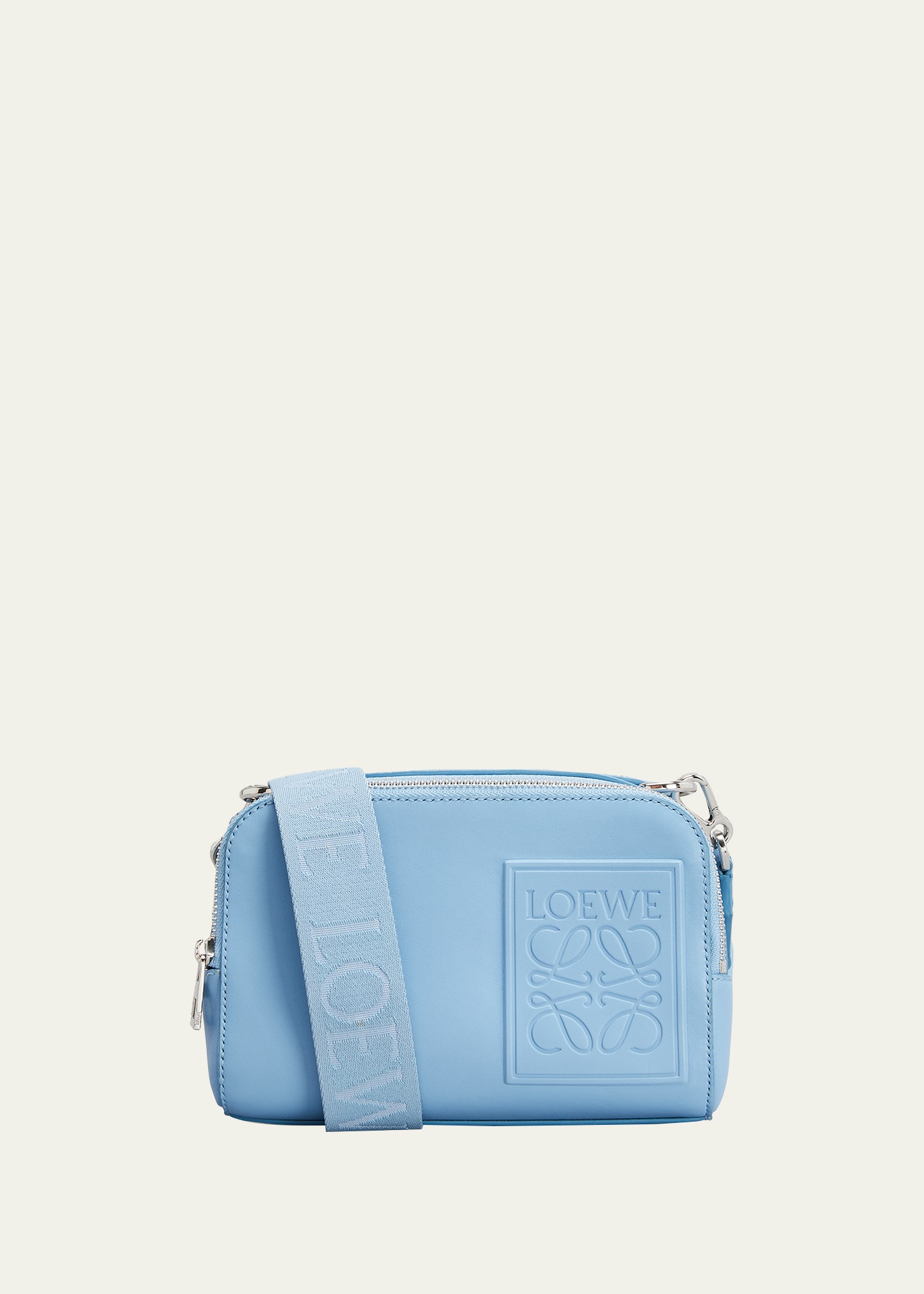 Molded Sling Leather Crossbody Bag in Black - Loewe