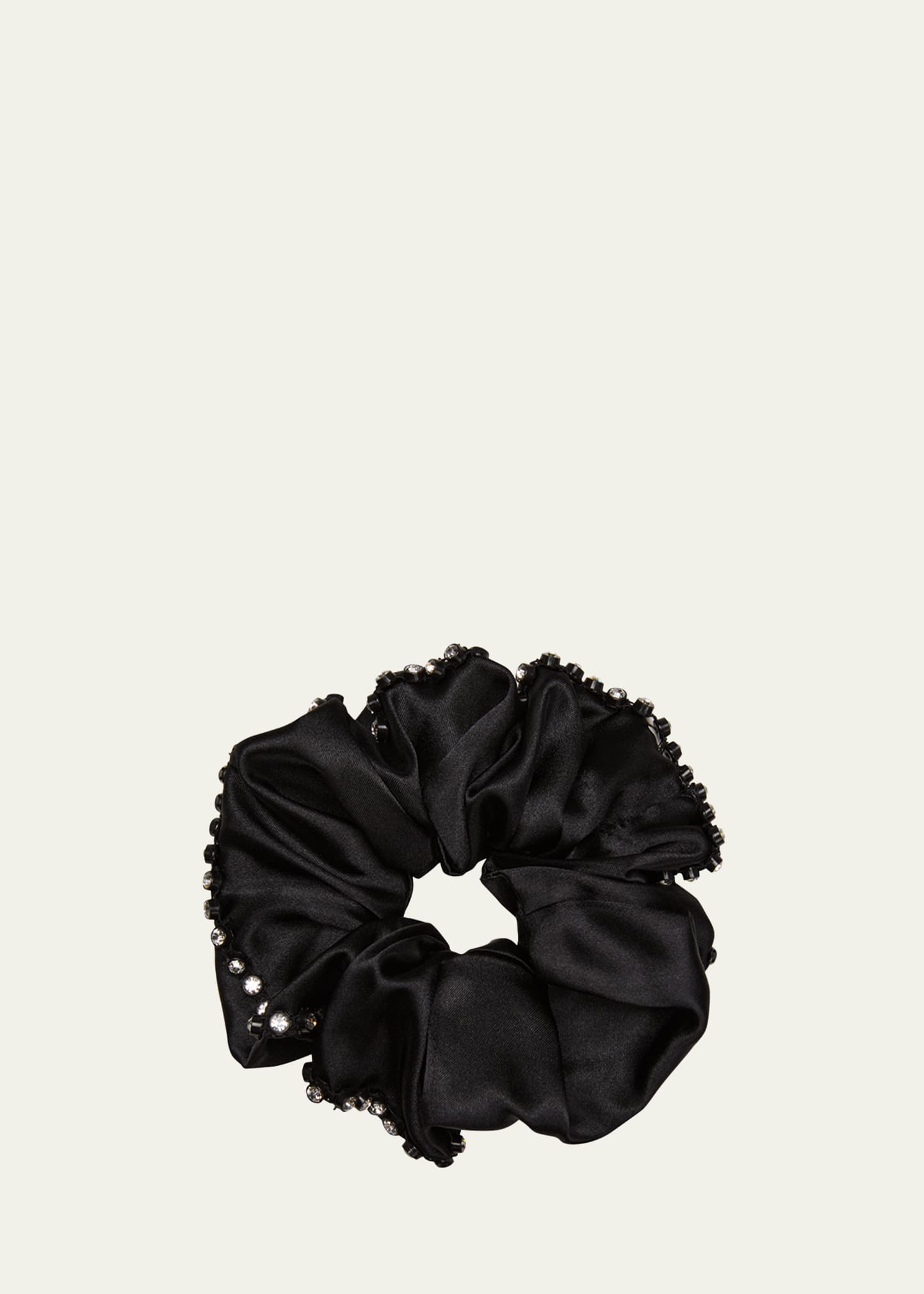 Silk Crystal-Embellished Scrunchie