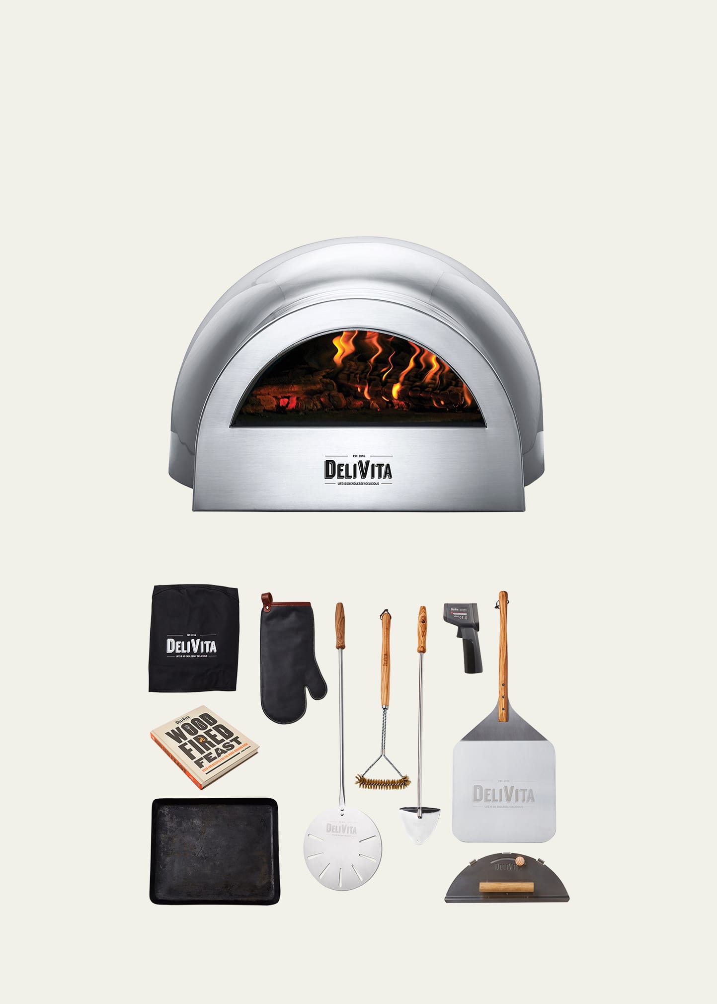Delivita Wood-fired Pizza Oven Chefs Collection Set