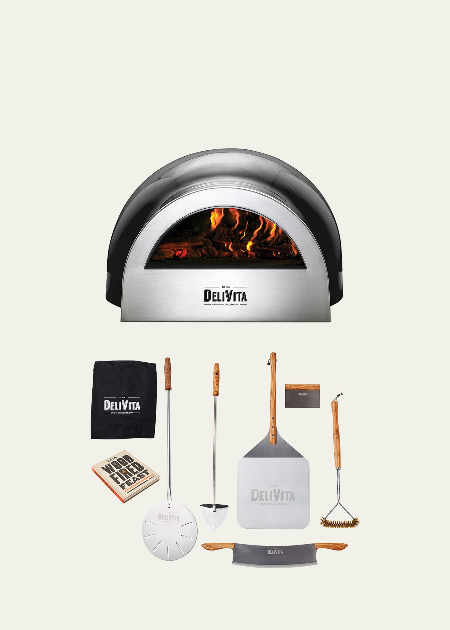 Delivita Wood-fired Pizza Oven Pizzaiolo Collection Set