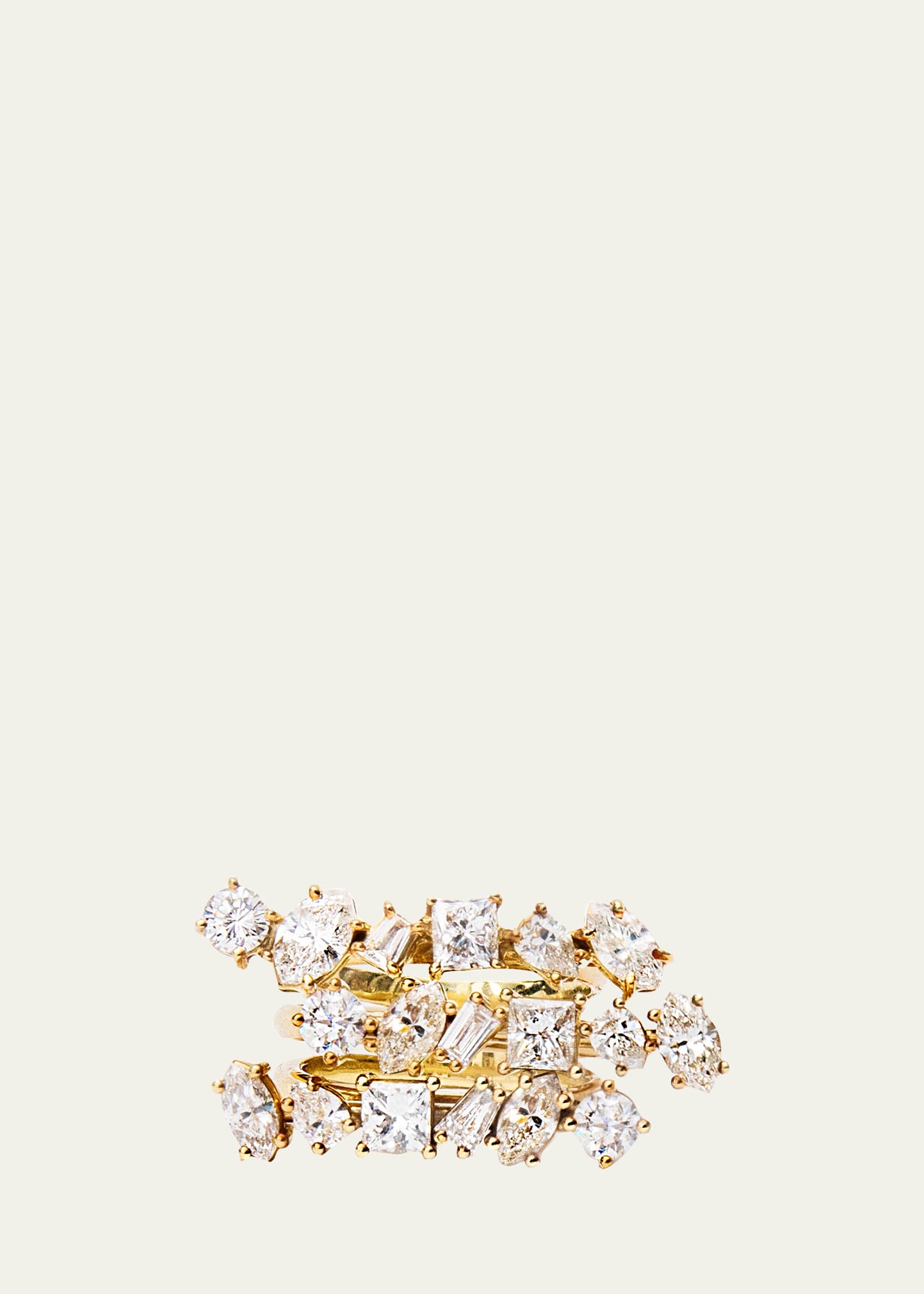 Kimberly McDonald 18k Gold Triple Bar Diamond Ring
