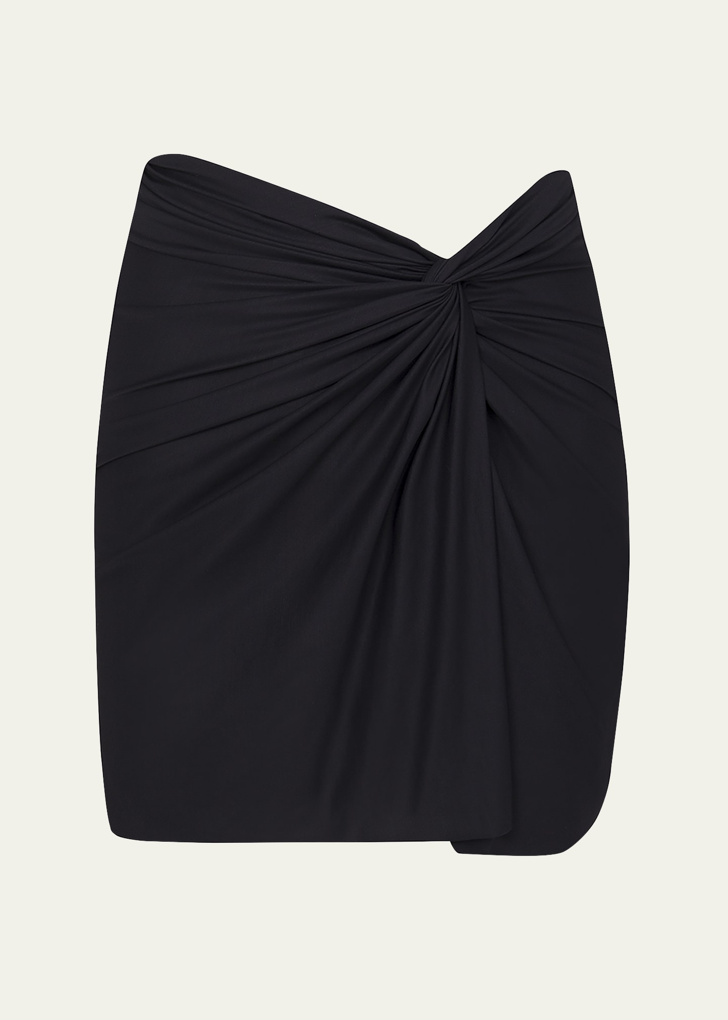 Vix Karen Twist-front Mini Skirt In Black