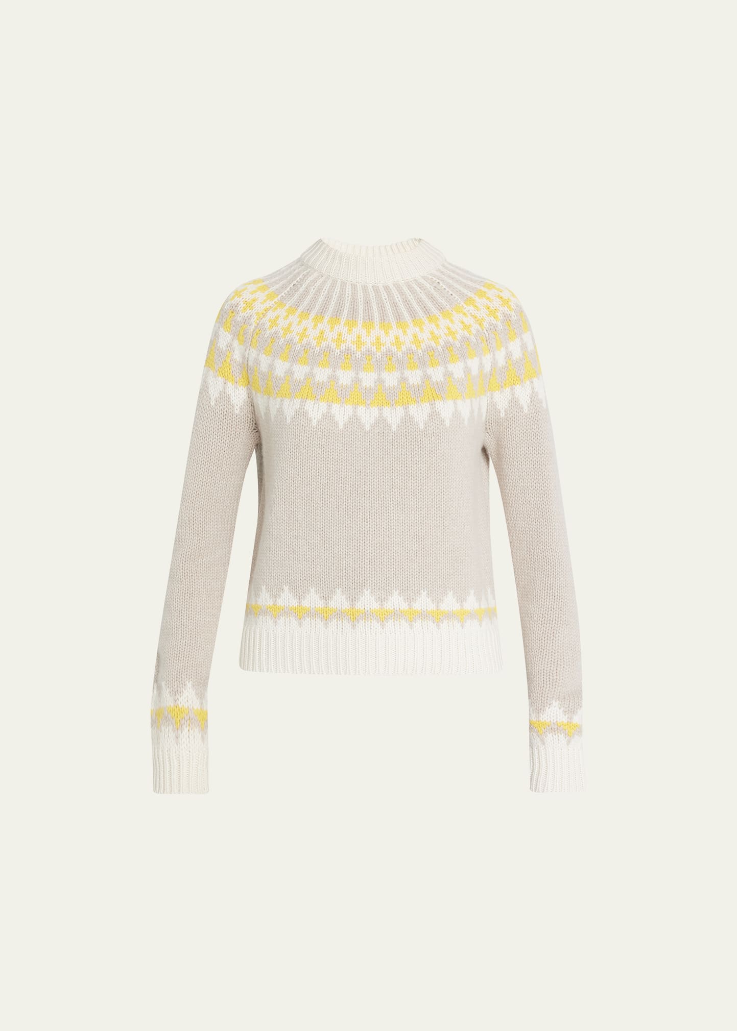 Nelly Fair Isle Cashmere Raglan-Sleeve Sweater