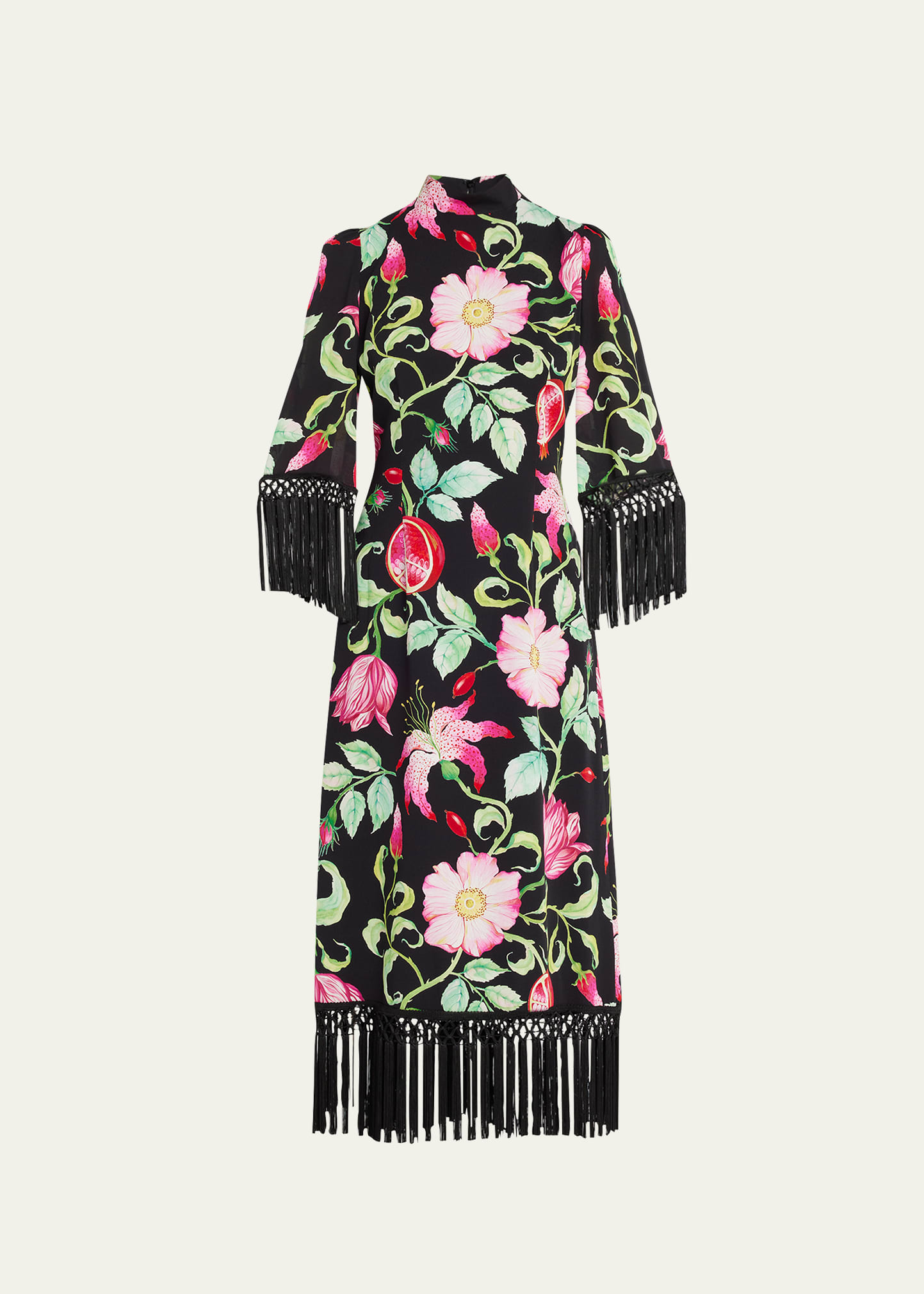 black scoop neck midi dress Mixed Media Scoop Neck Dress Black / Medium