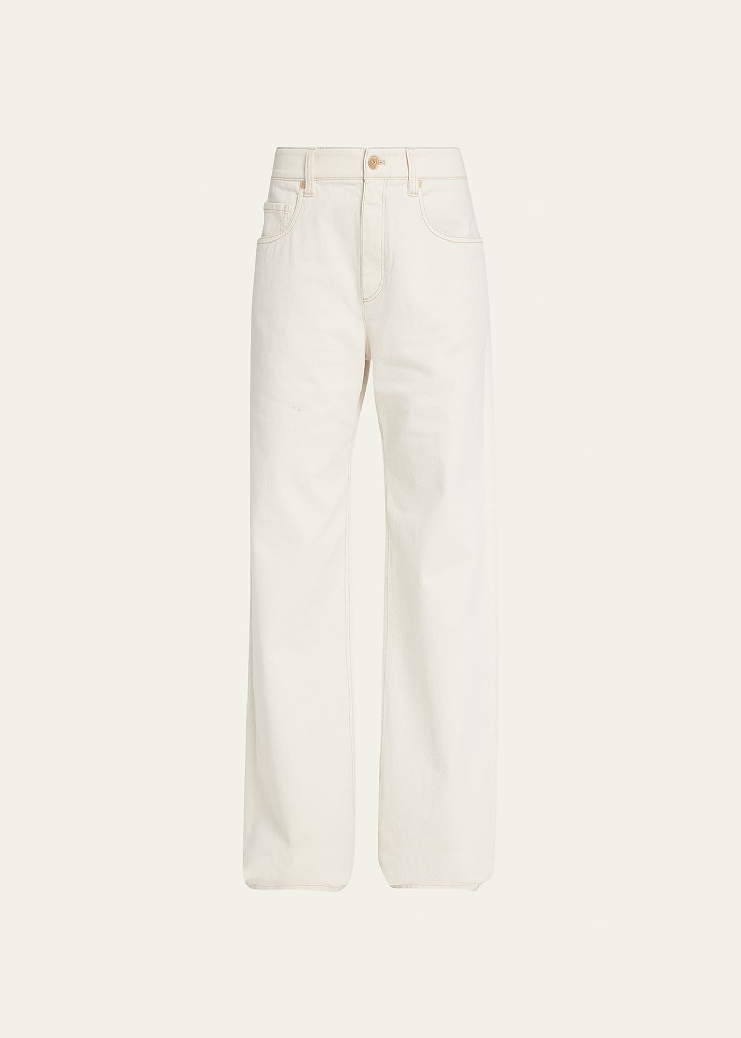 Garment Dye Straight-Leg Jeans