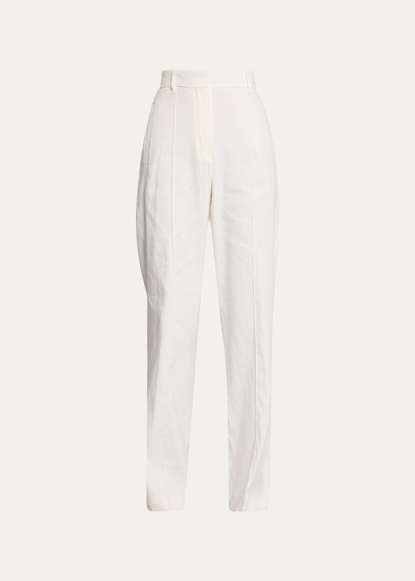 BRUNELLO CUCINELLI FRONT SEAMED STRAIGHT TROUSERS