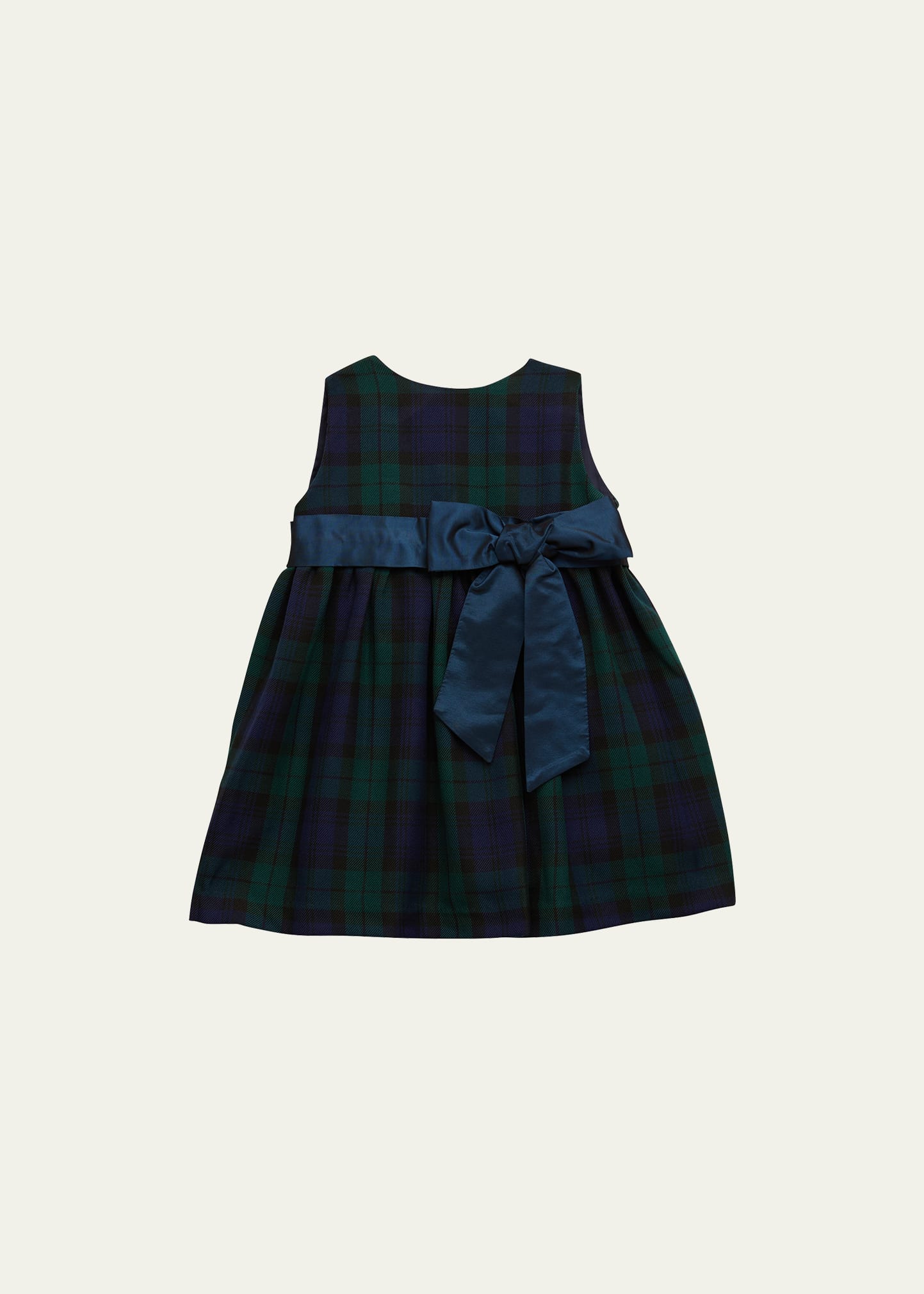 Girl's Plaid-Print Holiday Dress, Size 6M-10