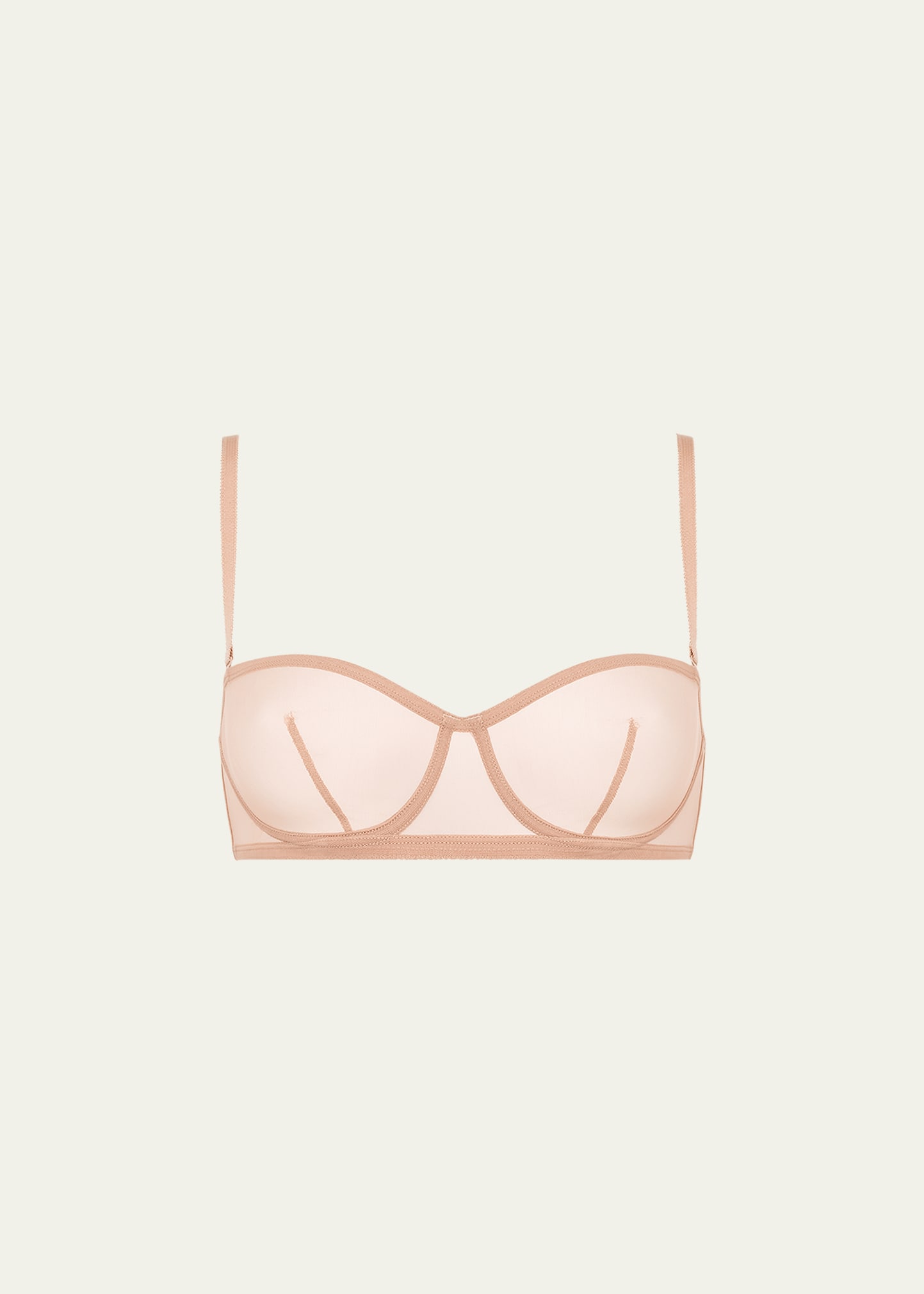 Shop Eres Indiscrete Convertible Stretch Tulle Bra In Make Up