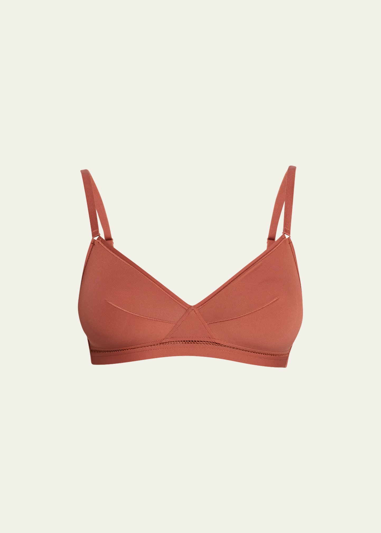 Eres Wireless Triangle-cup Bra In Poudre De Soleil