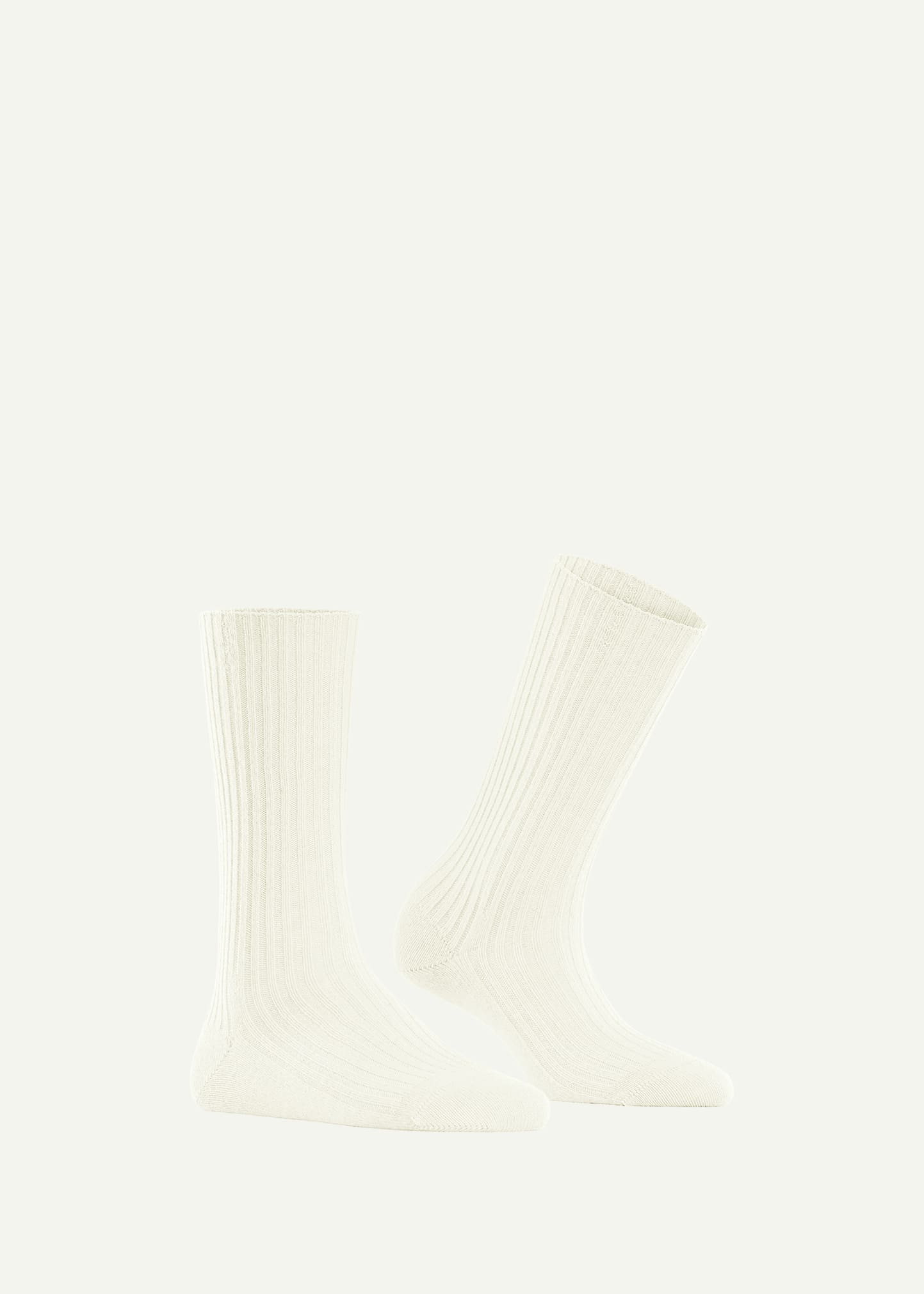 Falke Cosy Wool Blend Boot Socks In Off White