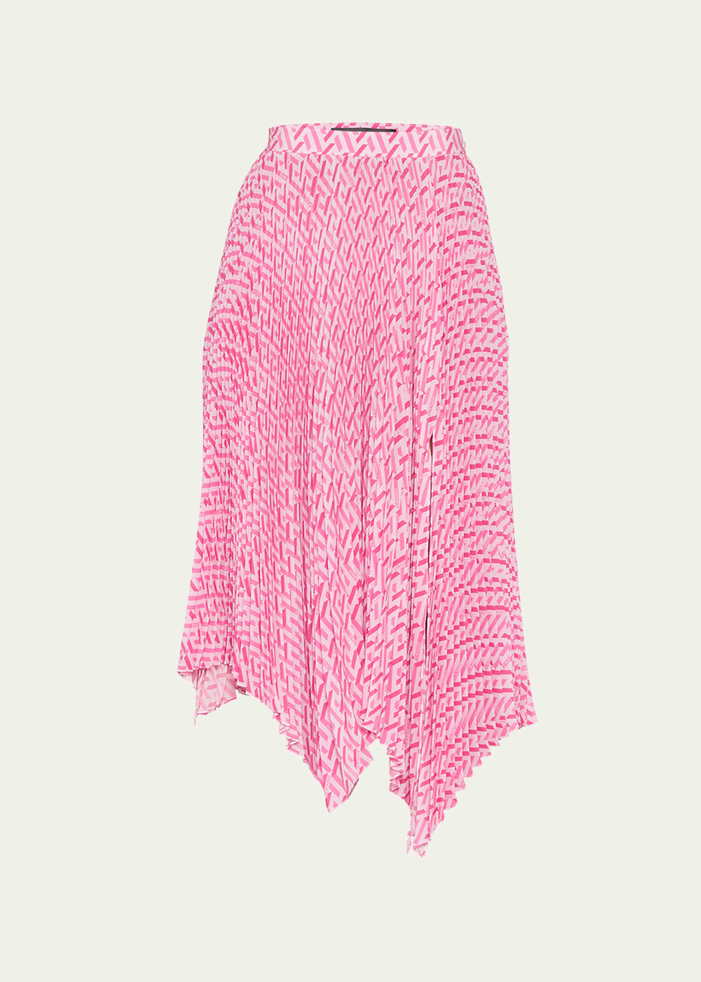 Monogram Printed Crepe Midi Skirt