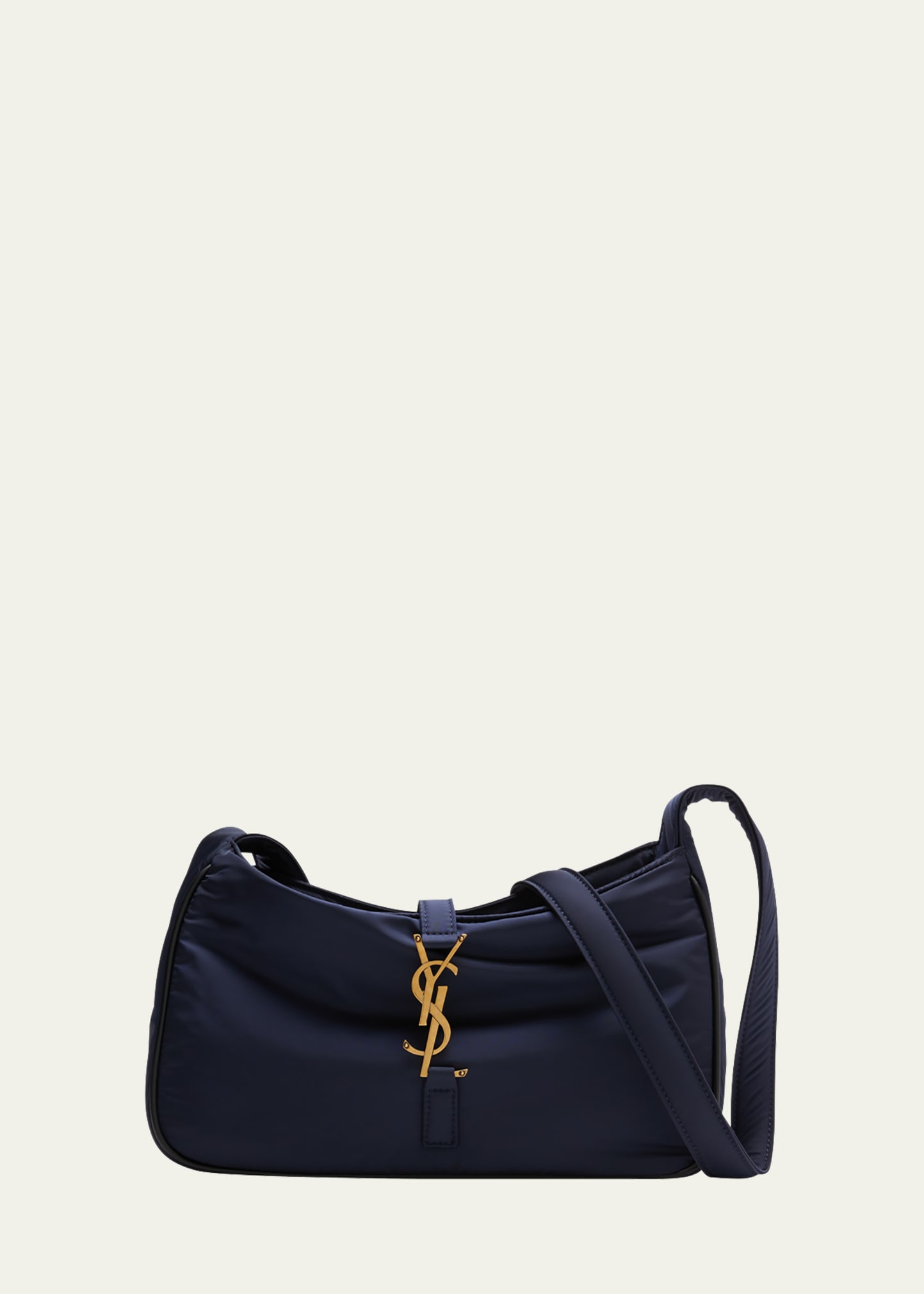 Saint Laurent Le 5 à 7 Nylon Crossbody Bag in Navy | Smart Closet