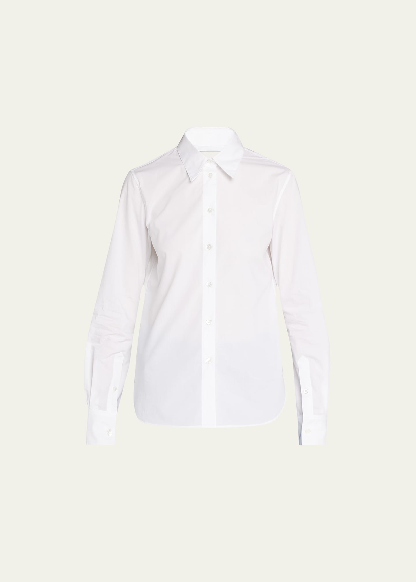 Shop We-ar4 Fitted Button-front Shirt In Optic White