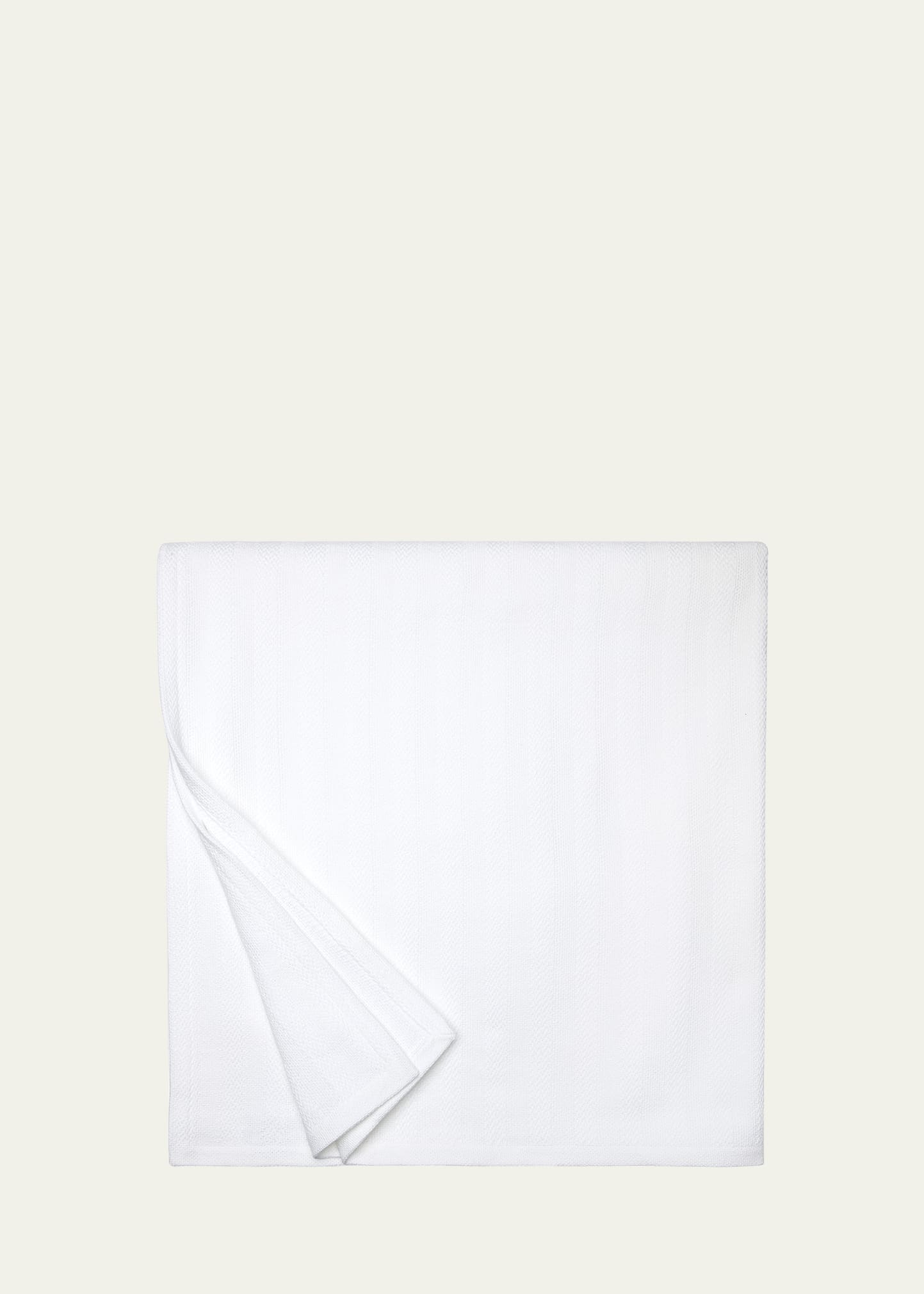 Sferra Tavira Full/queen Blanket 100" X 100" In White