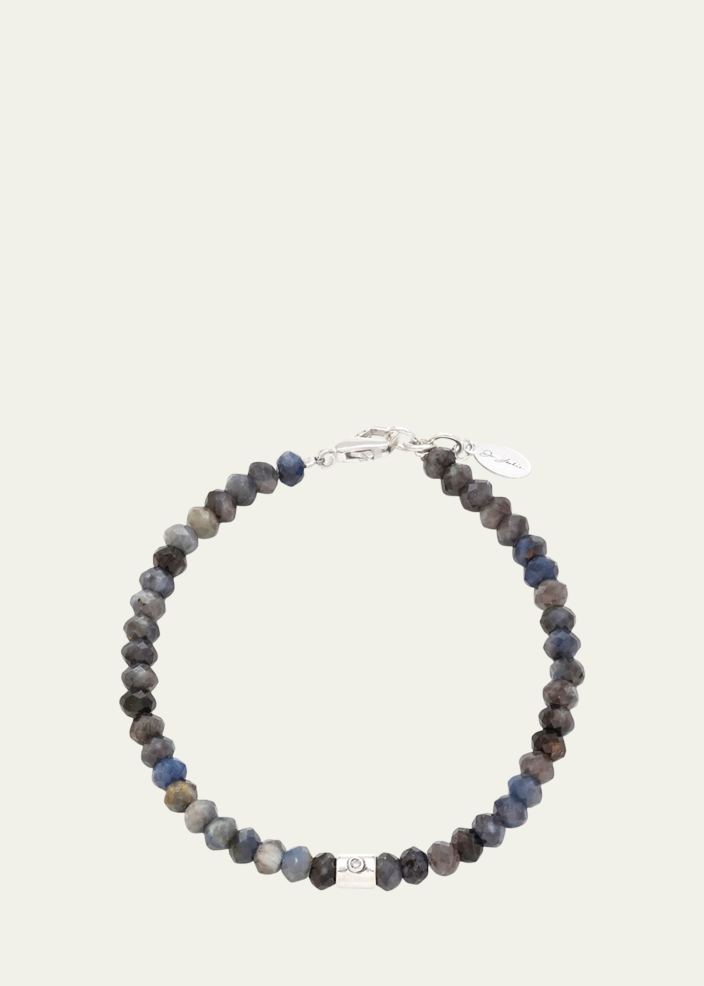 Men's Blue Sapphire Beaded Bracelet