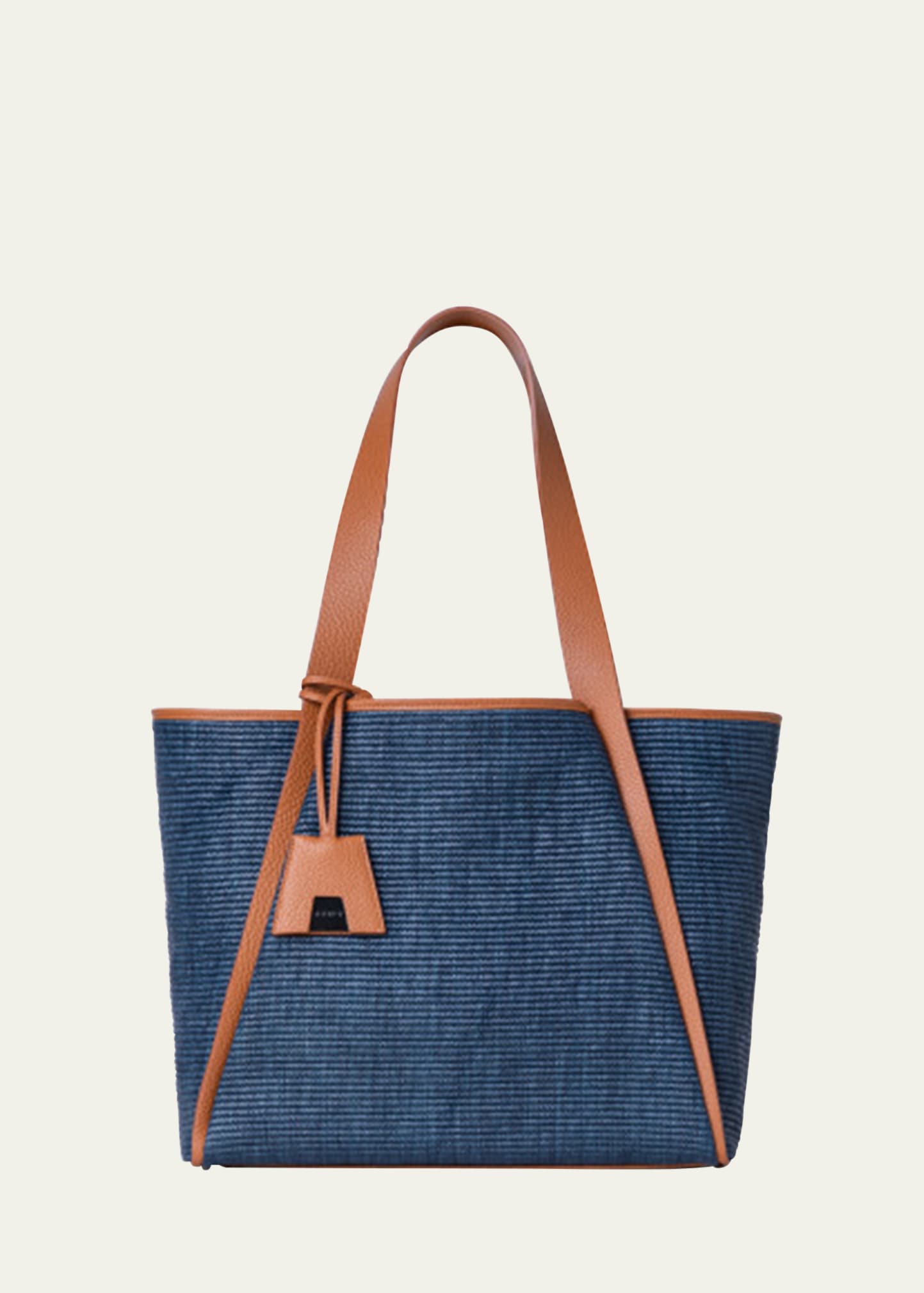 Shop Akris Alex Medium Bucket Tote Bag In 784 Denimcuoio