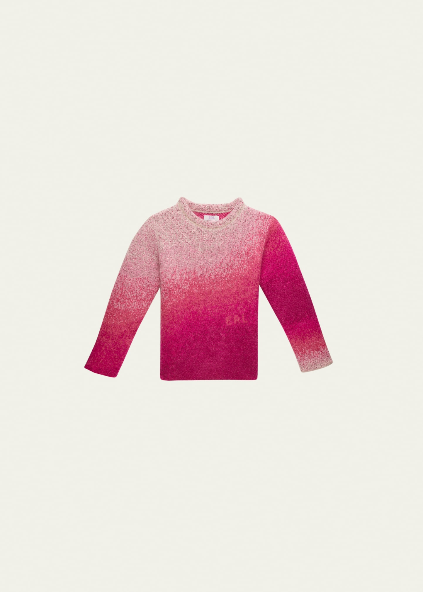 Erl Kid's Gradient Knit Crewneck Sweater In Pink