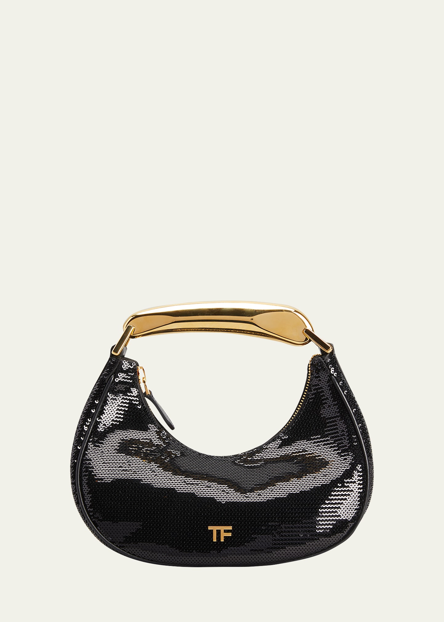 Shop TOM FORD Natalia Leopard Sequined Convertible Shoulder Bag