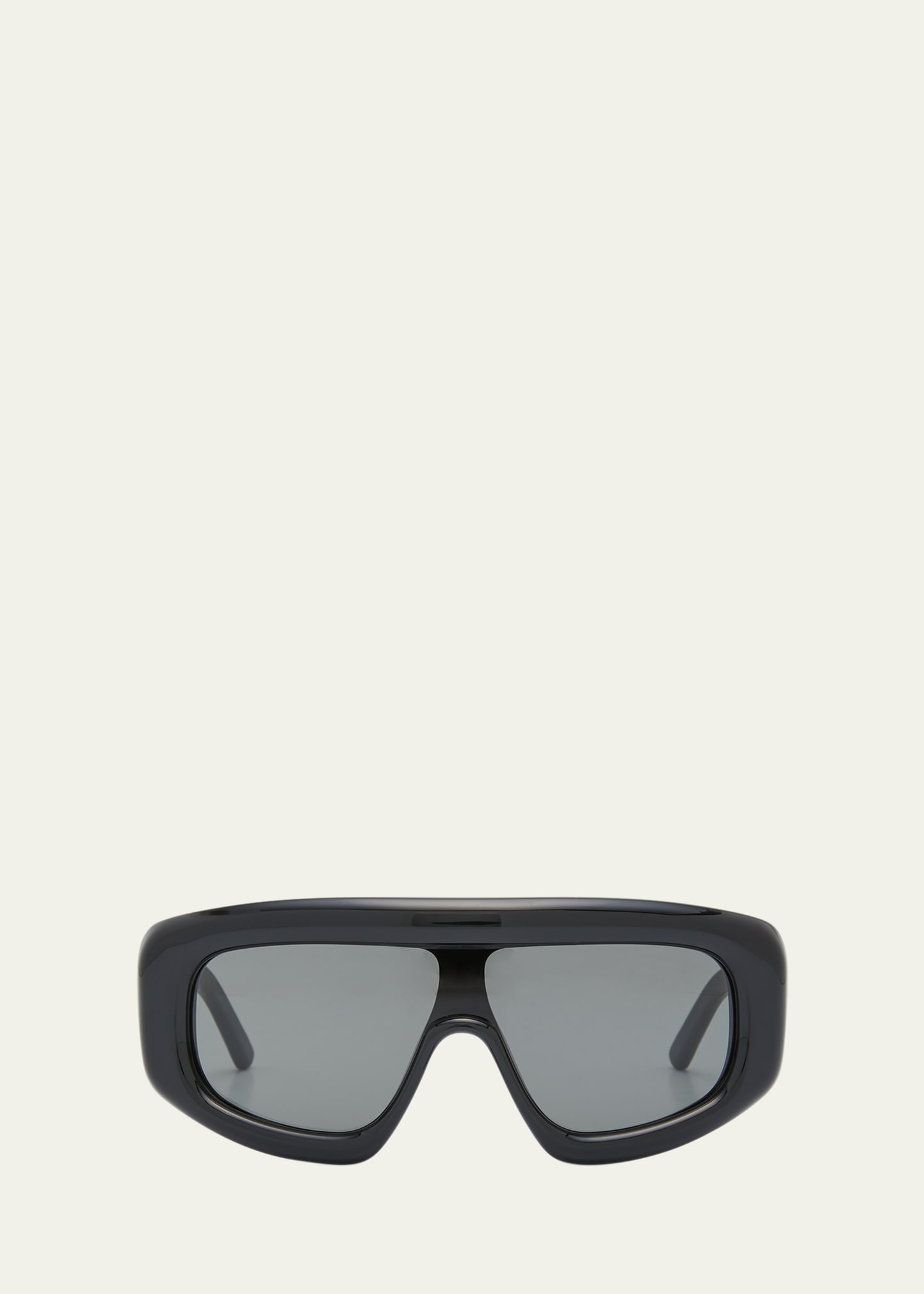 Shop Palm Angels Men's Casablanca Studded Rectangle Logo Sunglasses In 6464 Black Dark G