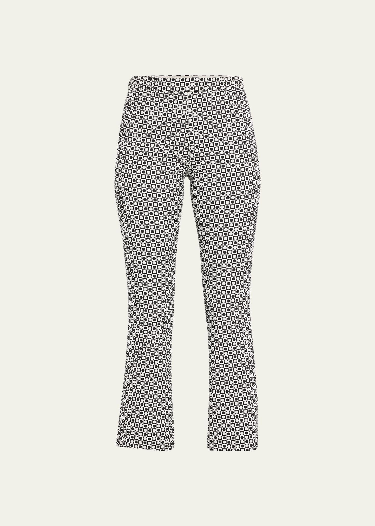Max Mara Belford Geometric Jacquard Pants In Ecru