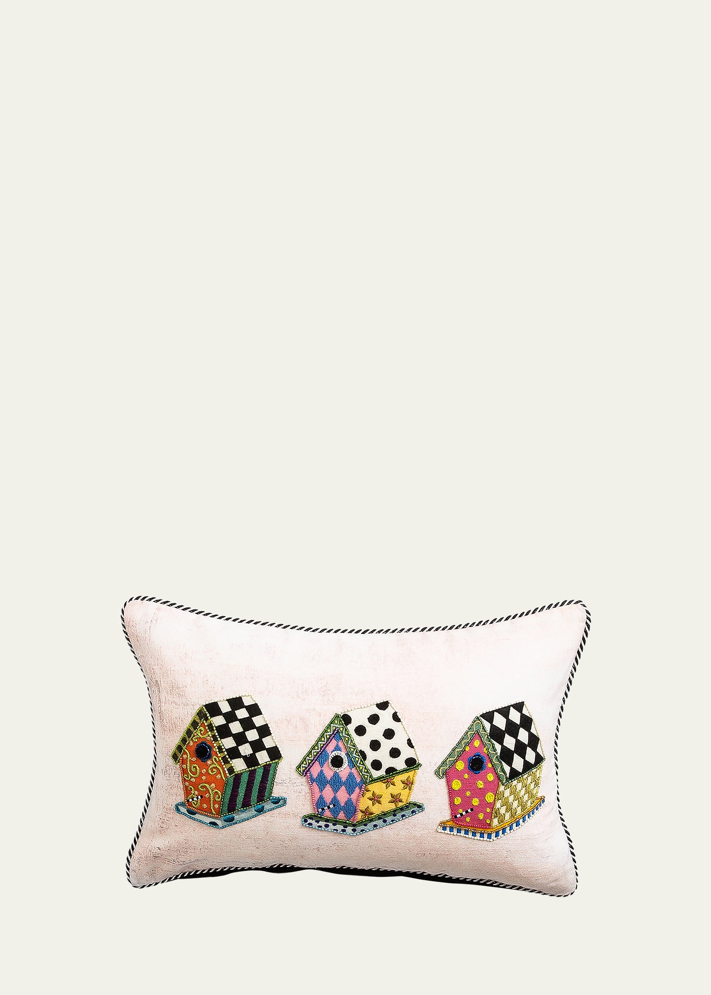 Mackenzie-childs Bird House Lumbar Pillow