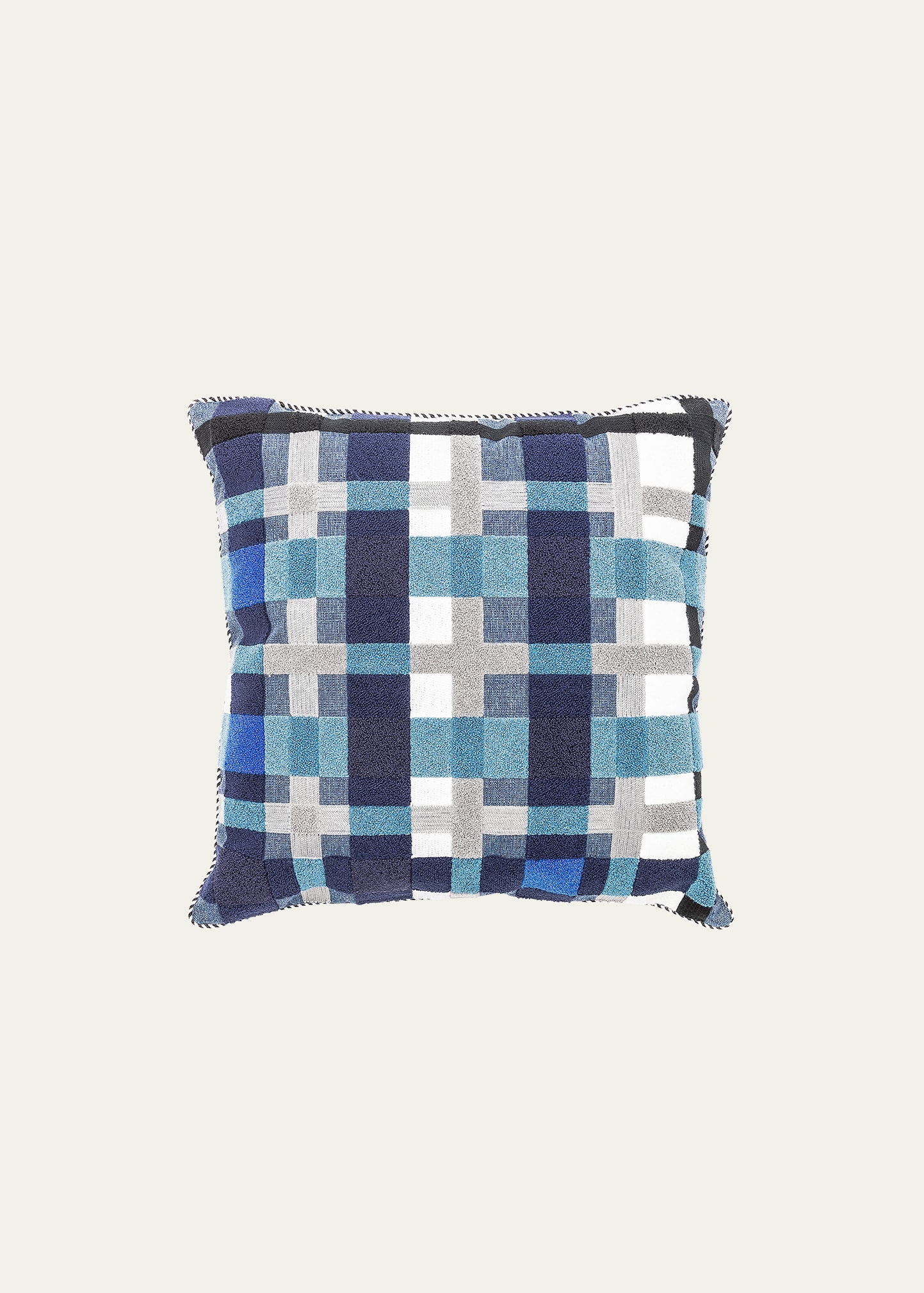 Mackenzie-childs Boathouse Plaid Outdoor Pillow In Multi