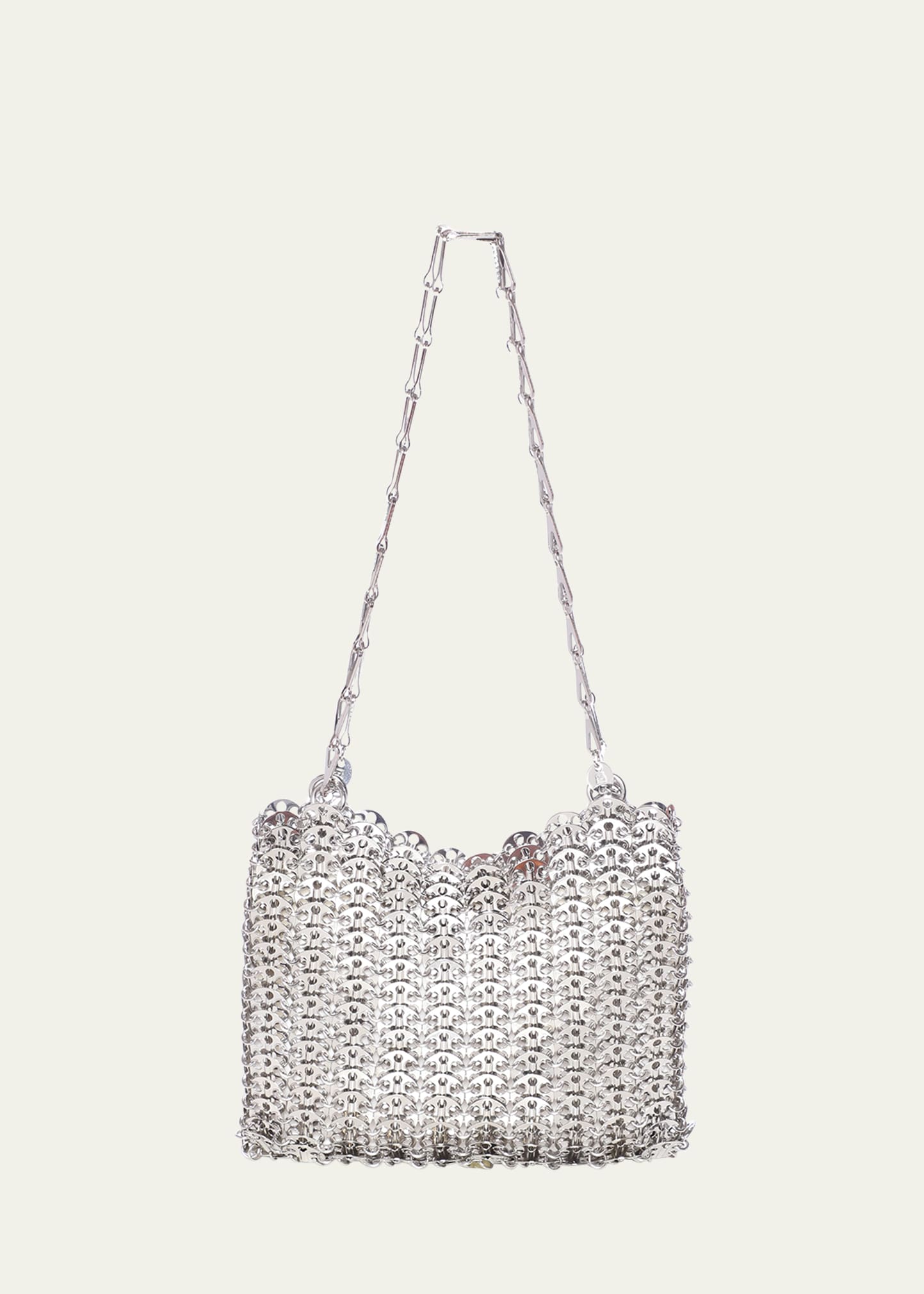 Paco Rabanne 1969 Disc-link Shoulder Bag In Silver