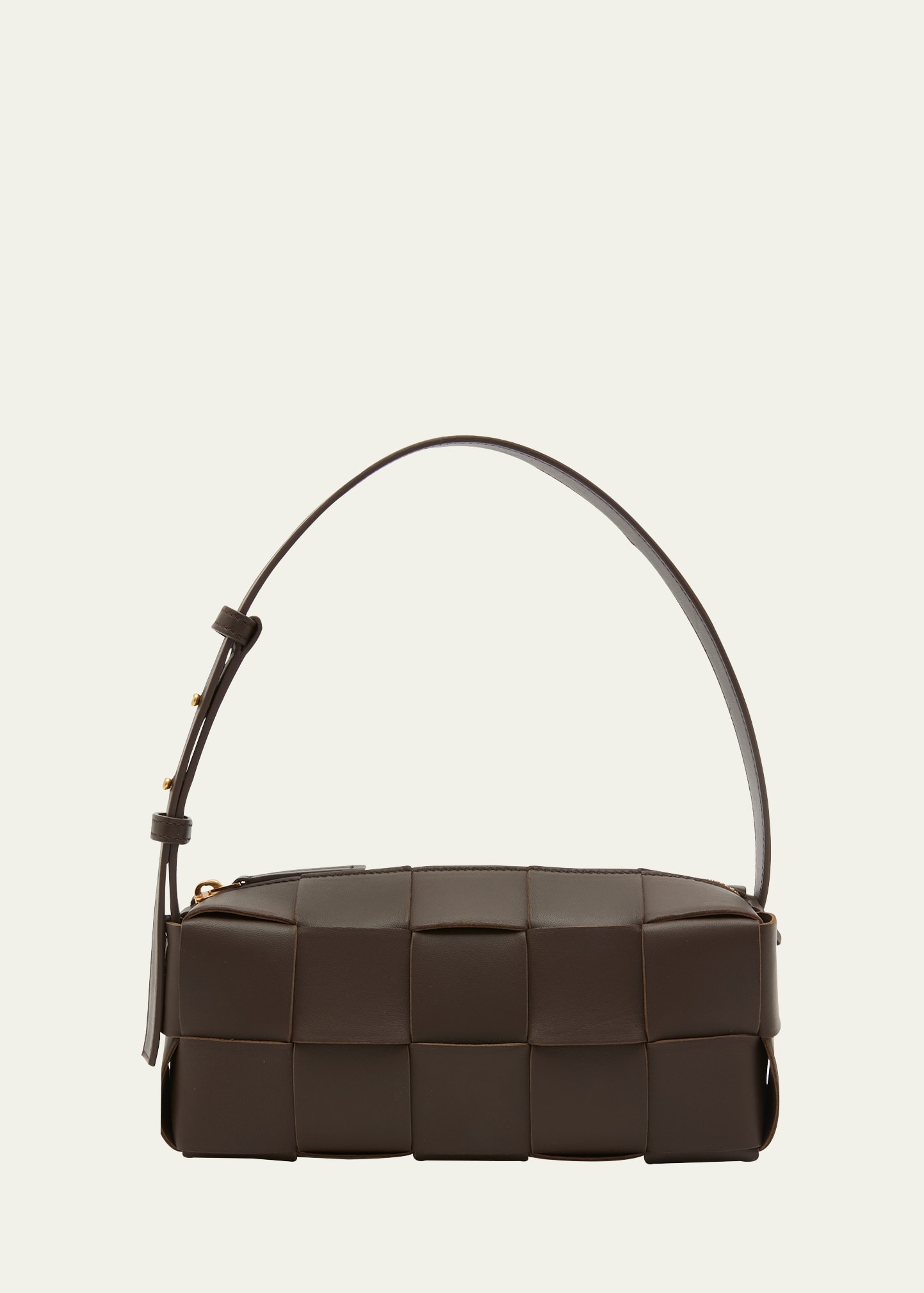 Bottega Veneta Brick Cassette Small Intrecciato Shoulder Bag In 2016 Light Brown