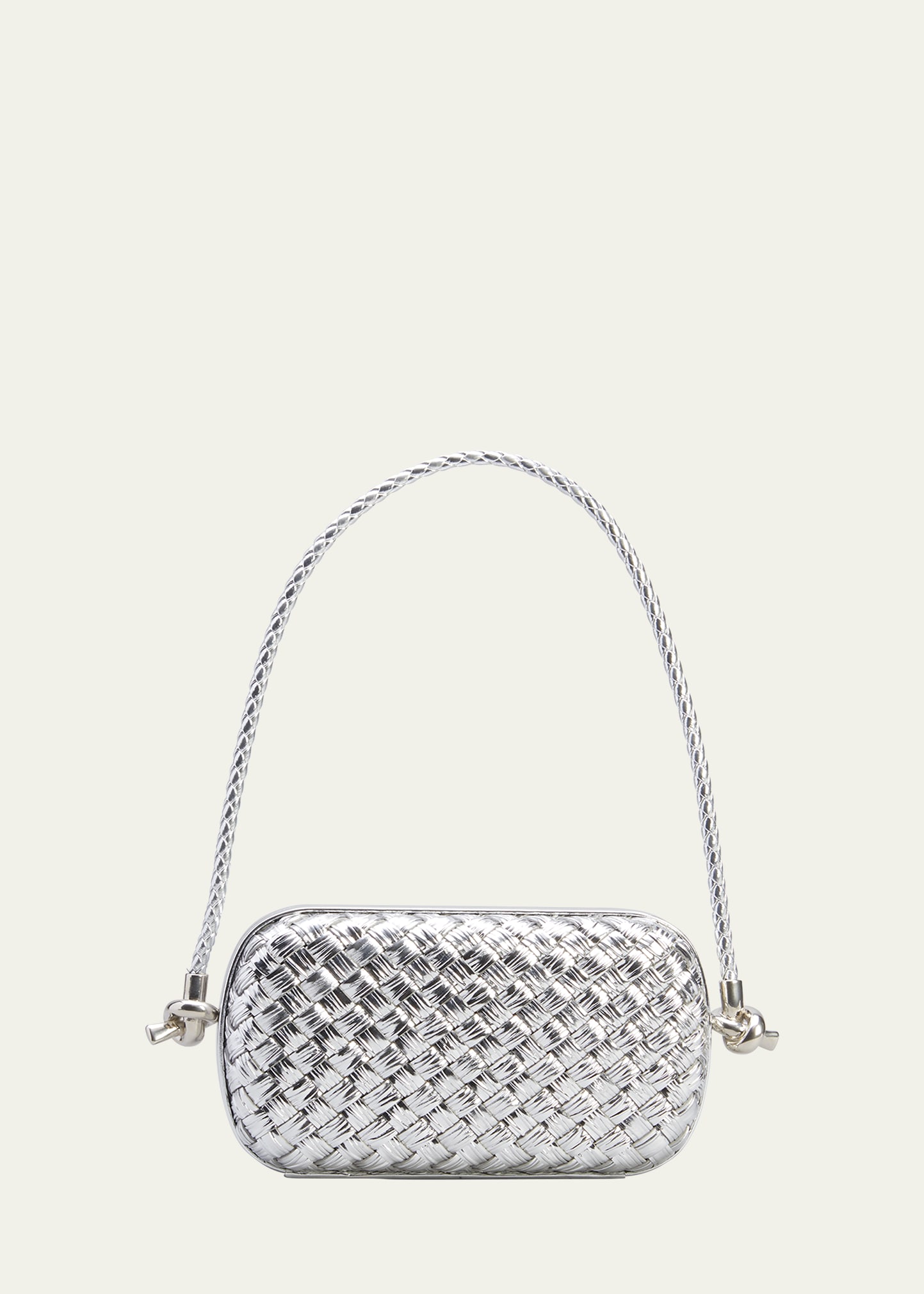 BOTTEGA VENETA Knot Padded Woven Lambskin Clutch Bag for Women