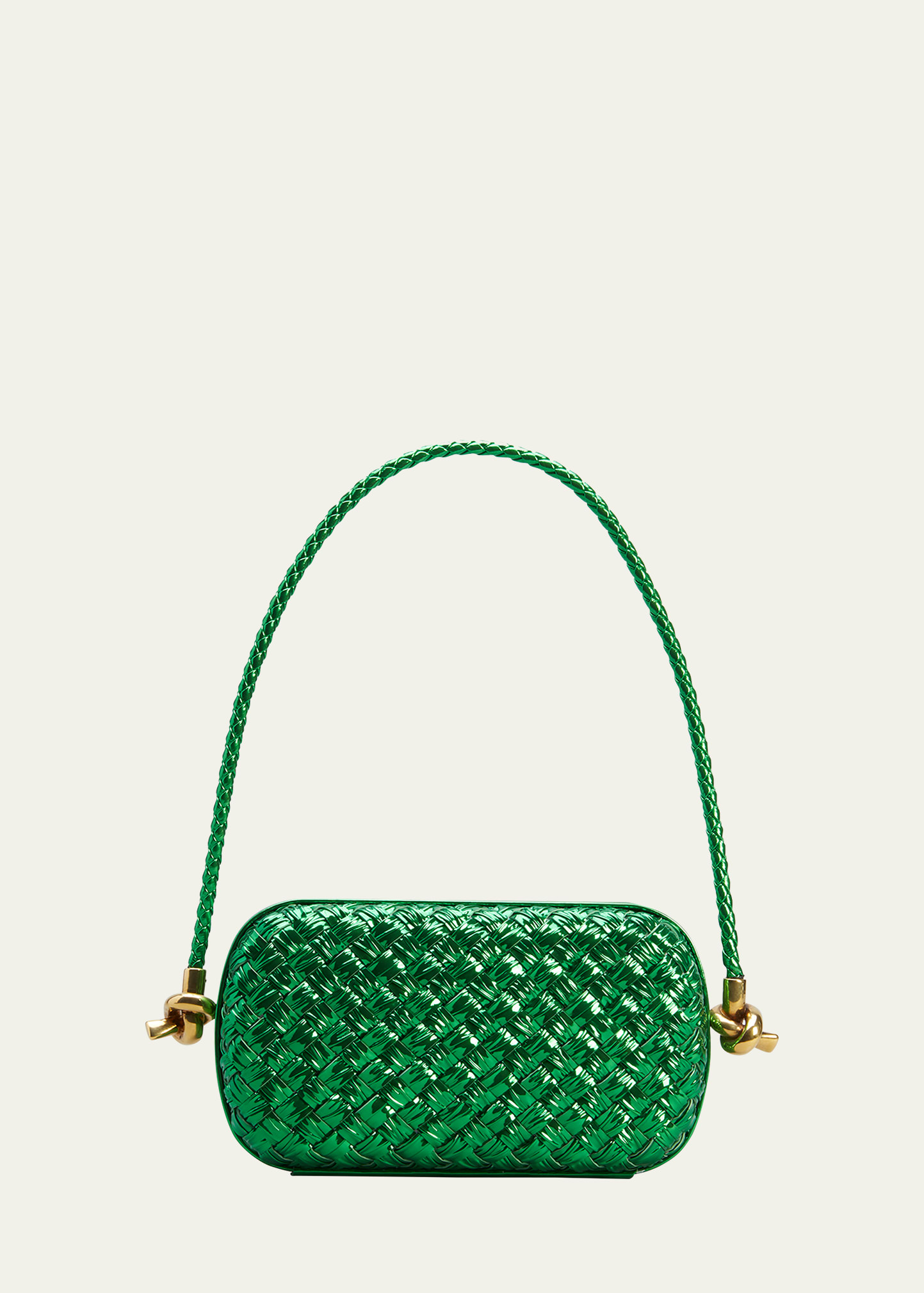 Bottega Veneta Padded Woven Clutch Bag w/ Strap, Camel, Women's, Clutches & Small Handbags Clutches Pouches & Wristlets