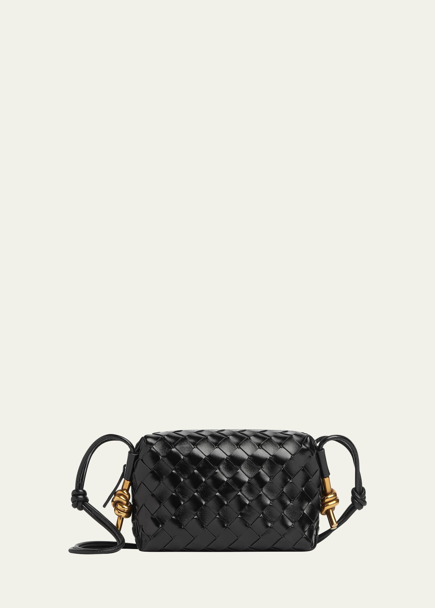 Bottega Veneta Mini Loop Camera Bag In Black