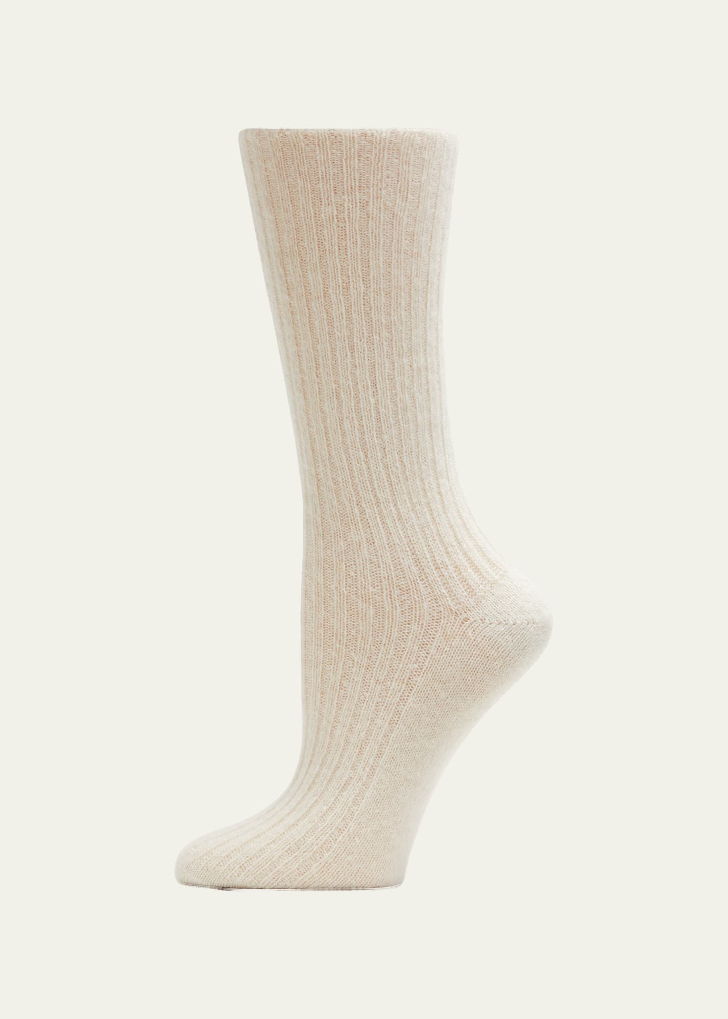 Kiddy Ribbed Silk Crew Socks