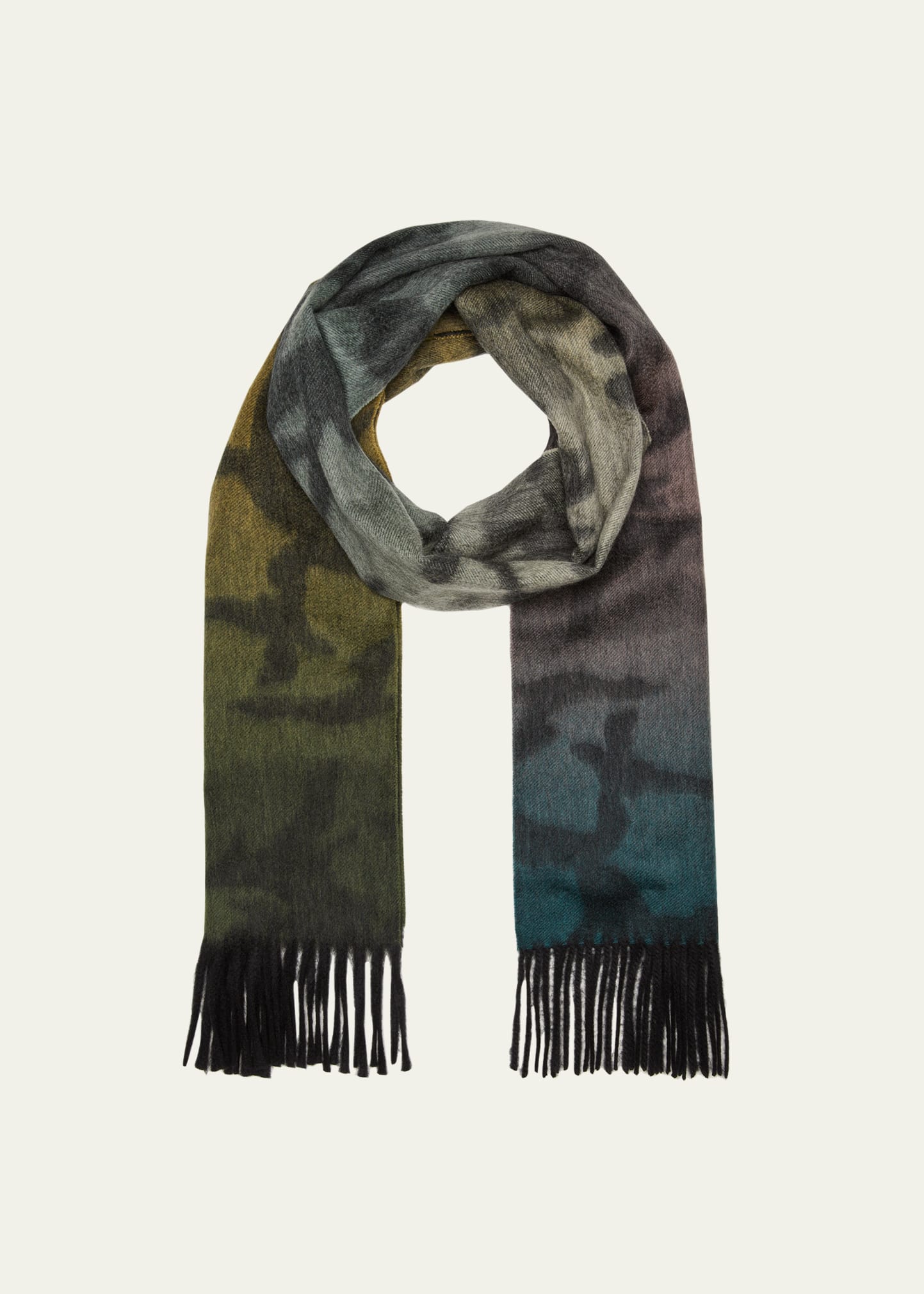 Men's Ombre Camouflage Cashmere Scarf