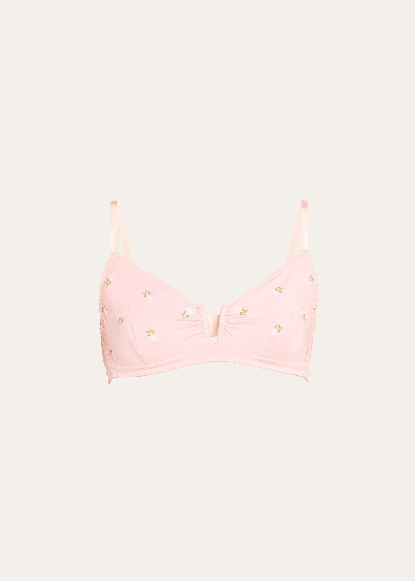 Videris Lingerie Angela Ruched Wireless Bra In Rosy Blossom