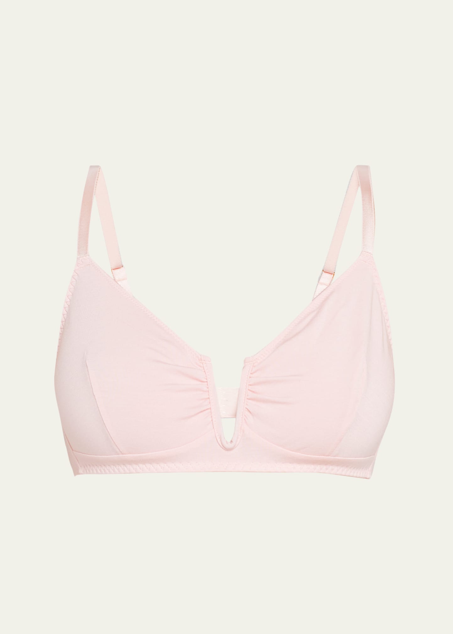 Videris Lingerie Angela Ruched Wireless Bra In Rosy