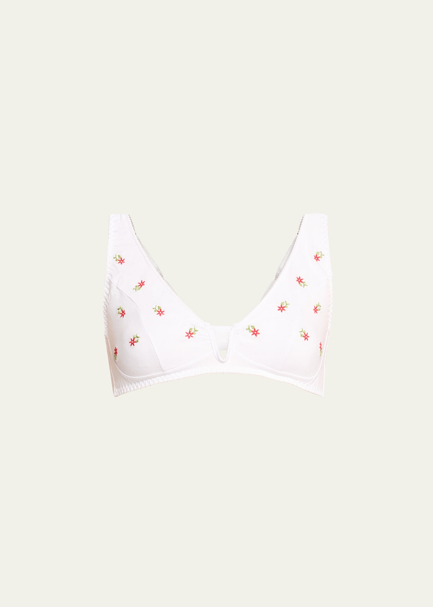 Videris Lingerie Sarah Ruched Triangle Bra In Pure Blossom