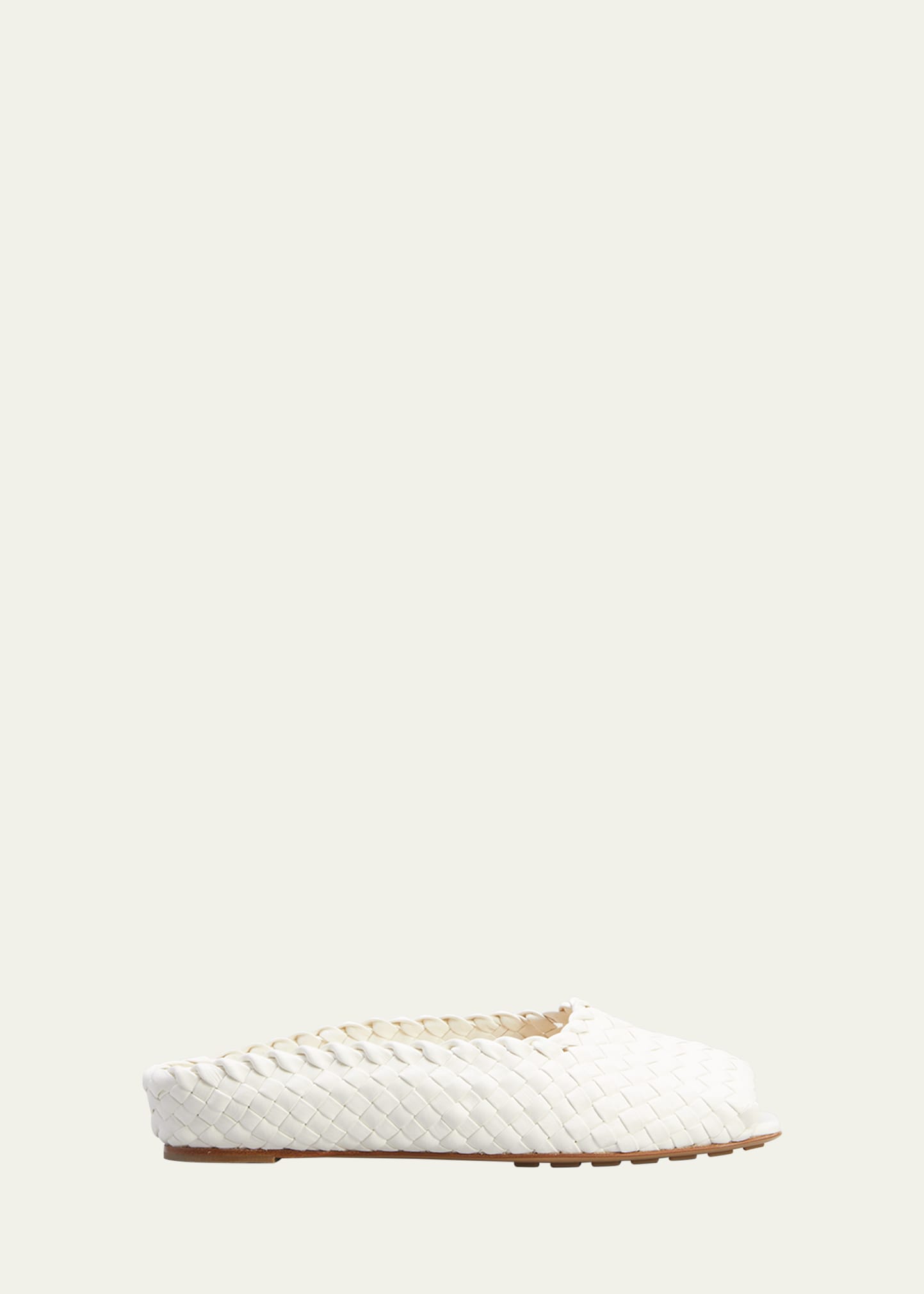 Bottega Veneta Intrecciato Weave Slide Sandal In Bianco