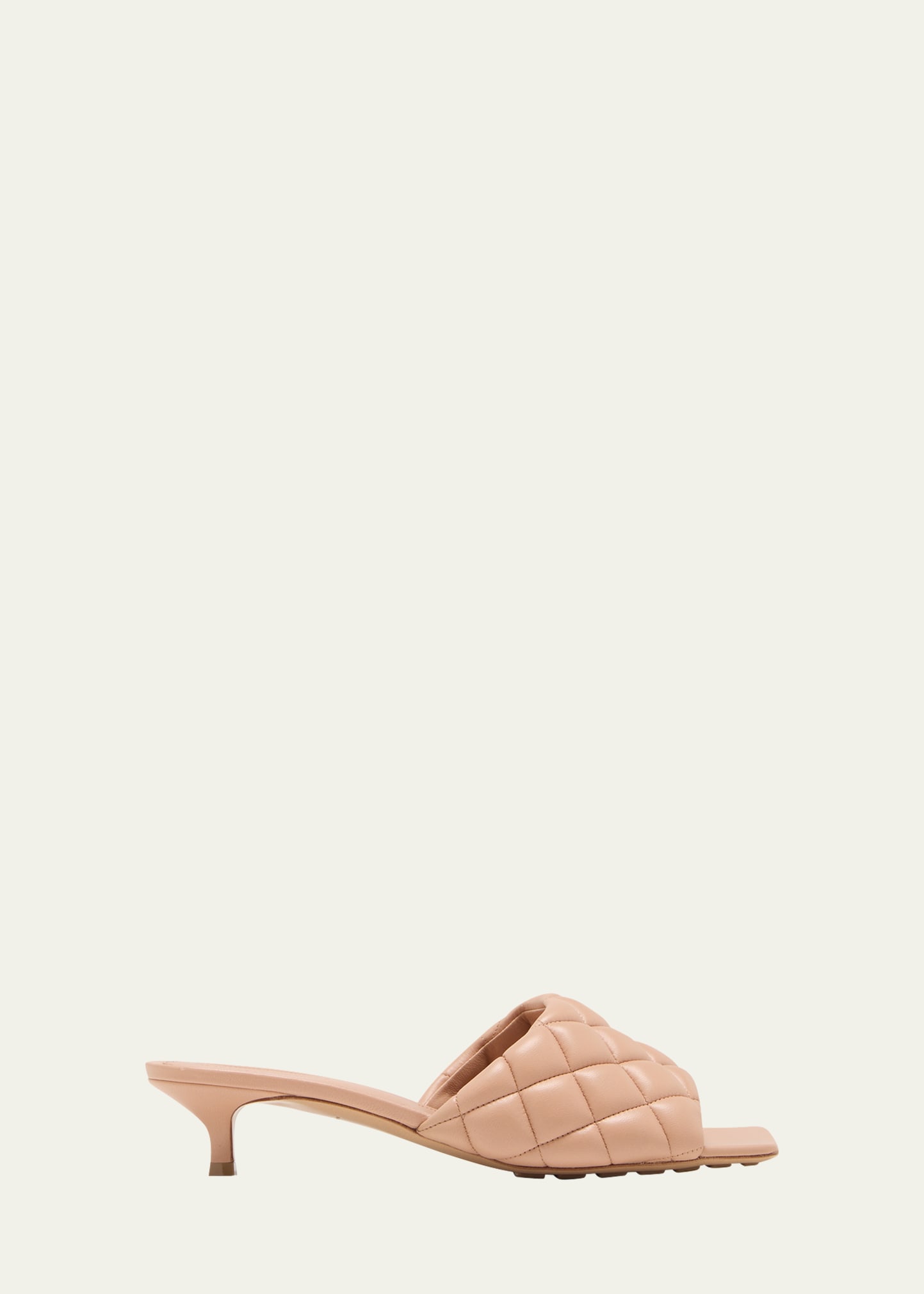 Bottega Veneta Padded Leather Sandals In 9912 Cipria