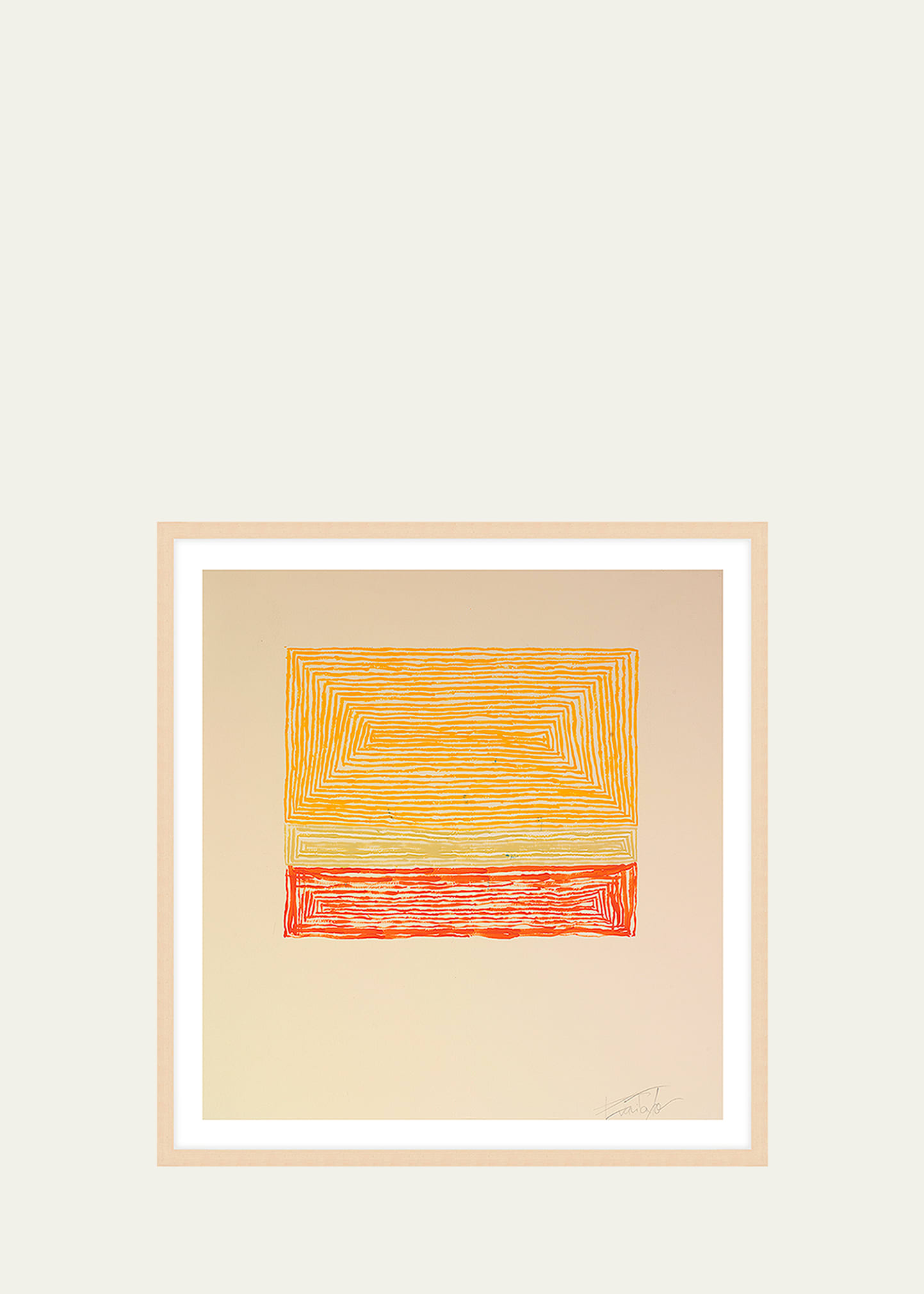 Yellow With Orange Print Wall Art by Evan Taylor