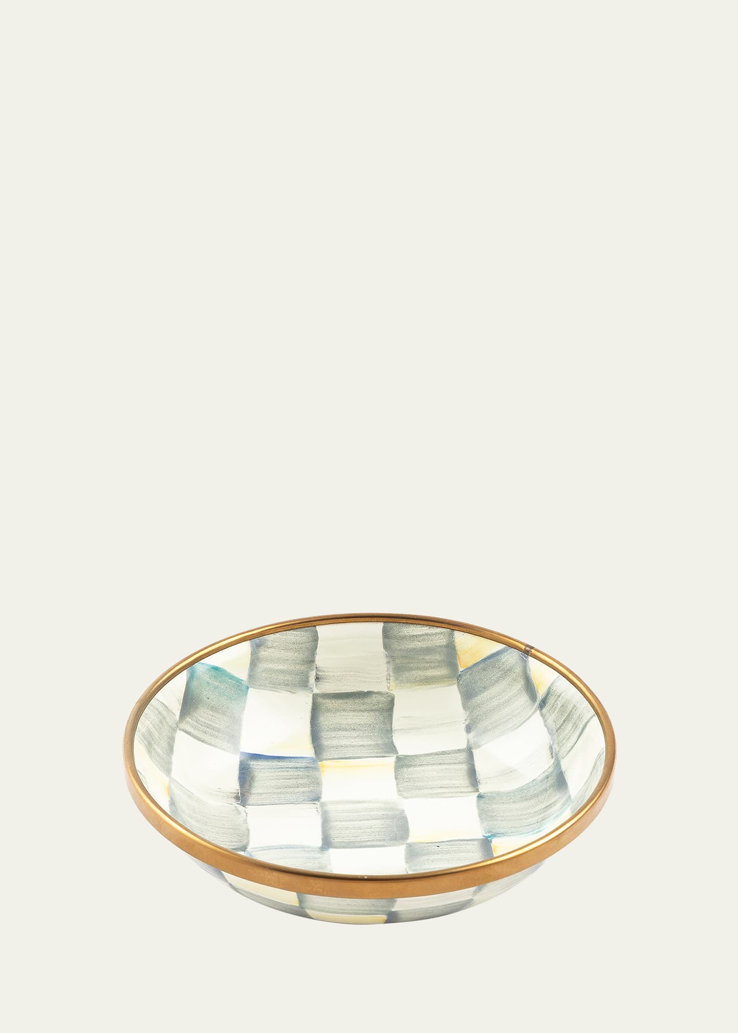 Shop Mackenzie-childs Sterling Check Enamel Dipping Bowl