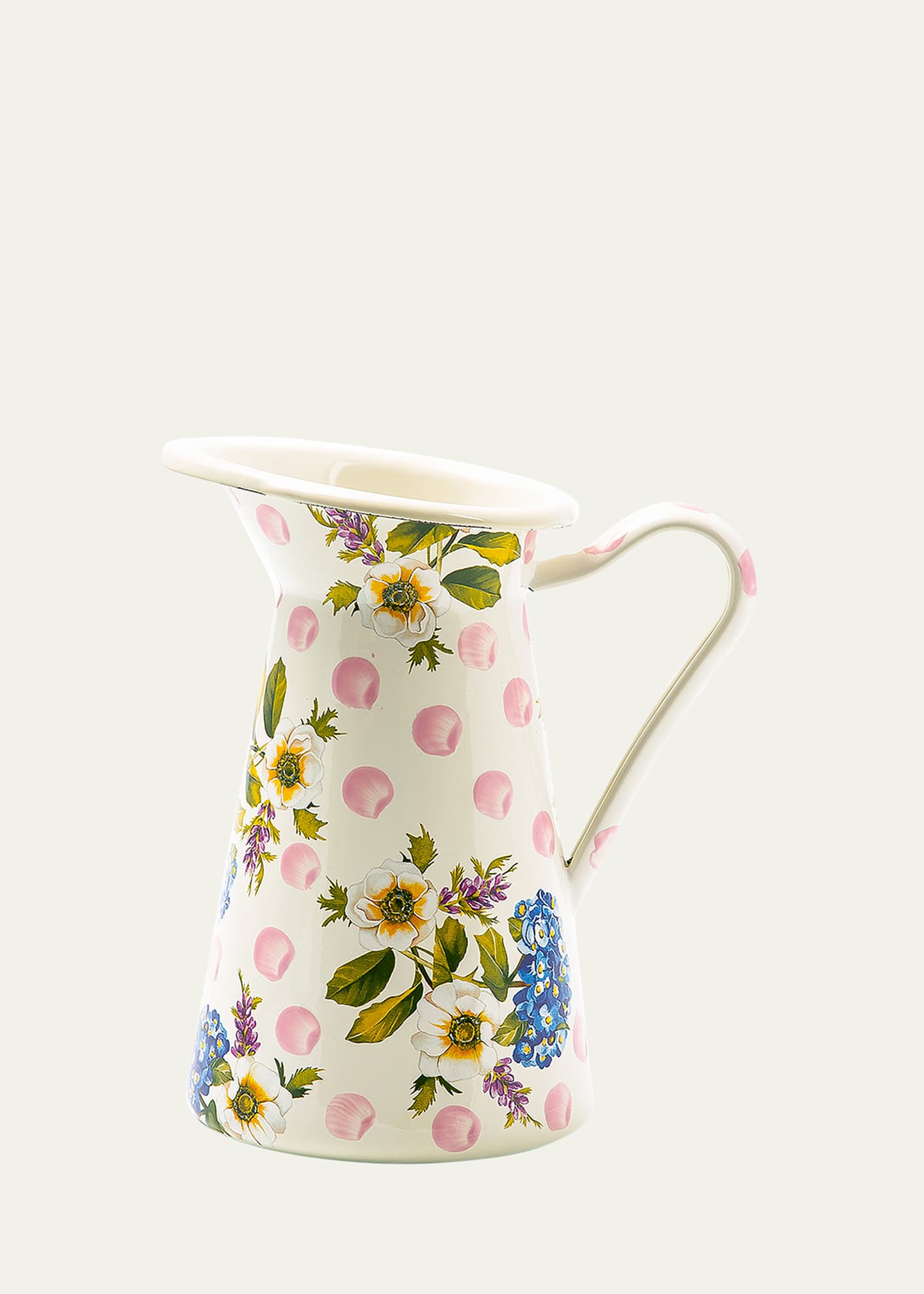 Mackenzie-childs Wildflowers Enamel Practical Pitcher