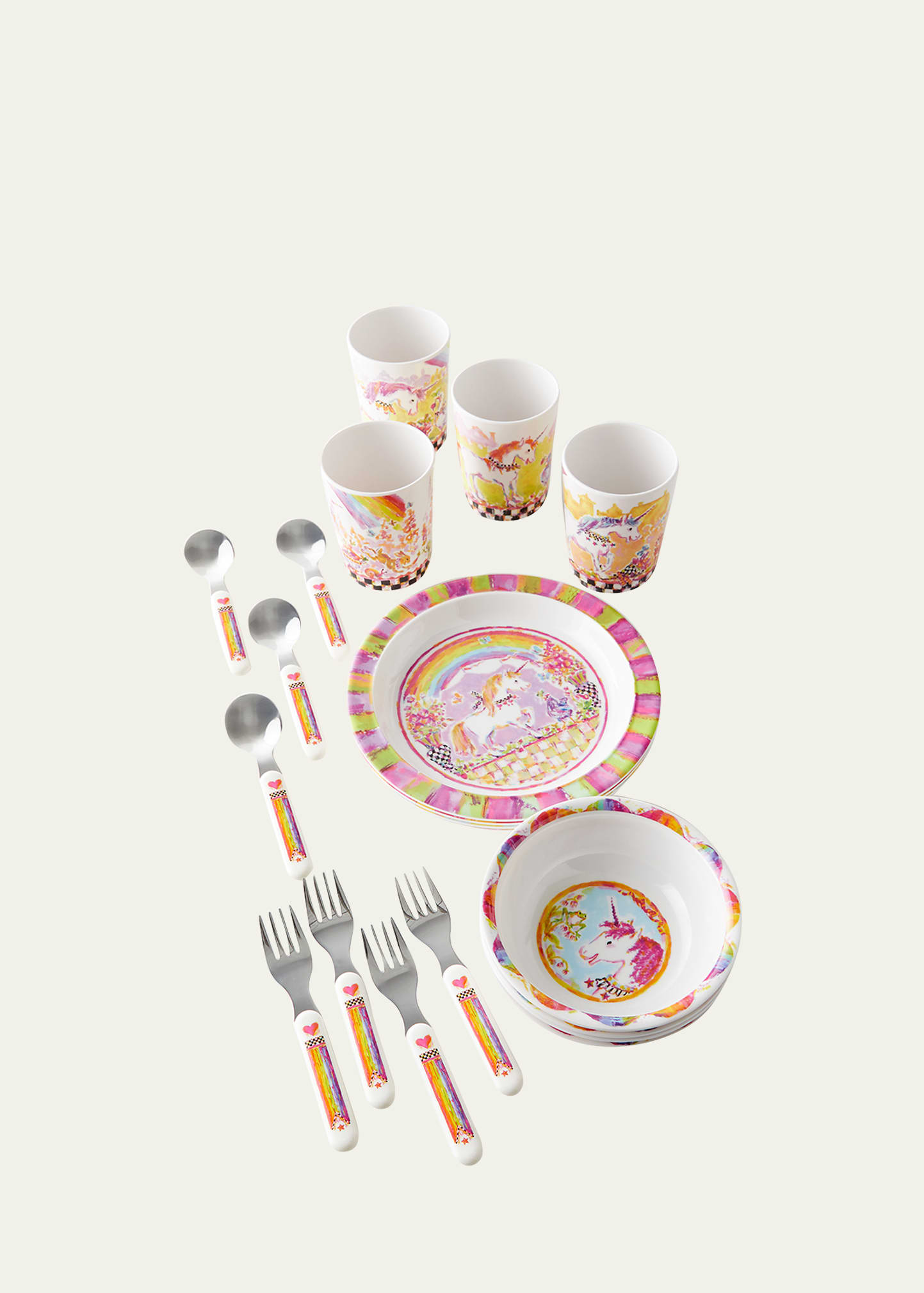 Mackenzie-childs Magical Unicorn 21-piece Picnic Set