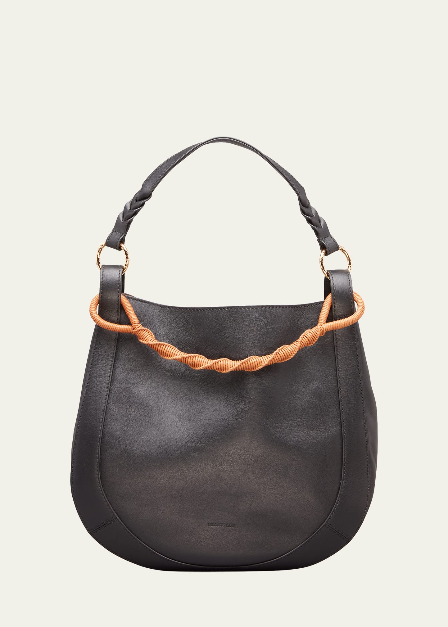 Georgia Calf Leather Hobo Bag