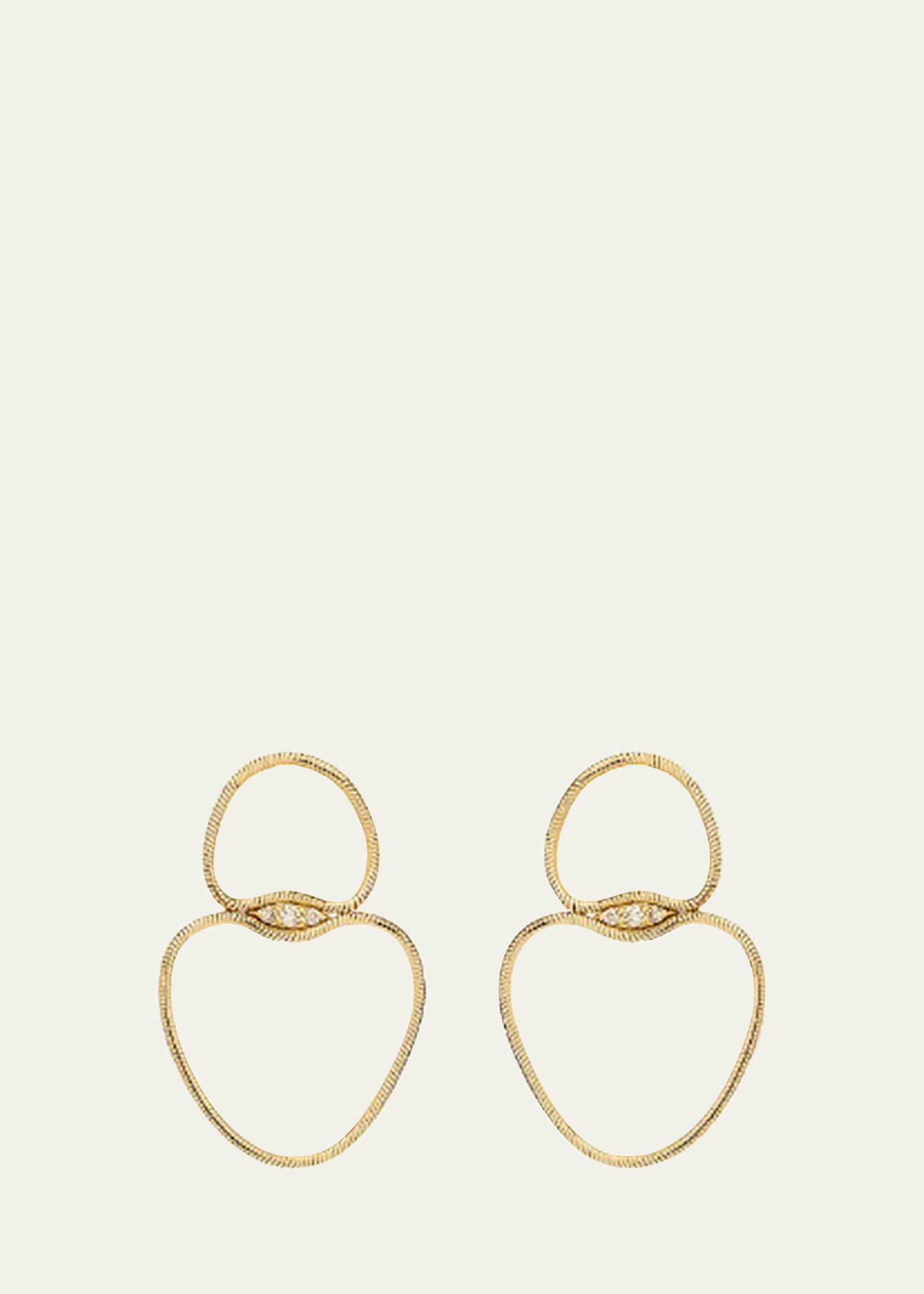 Fernando Jorge 18k Yellow Gold Small Diamond Chain Earrings
