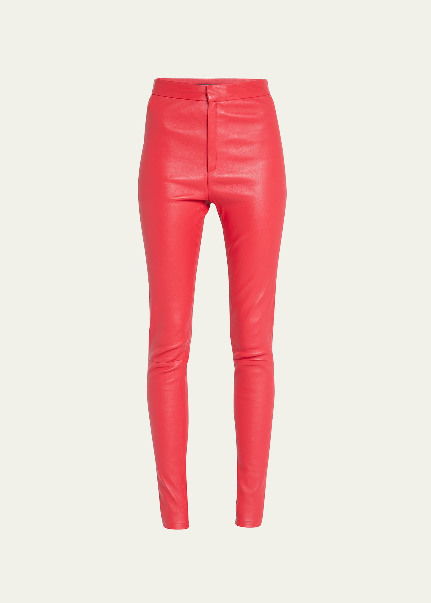 High-Rise Skinny Leather Pants