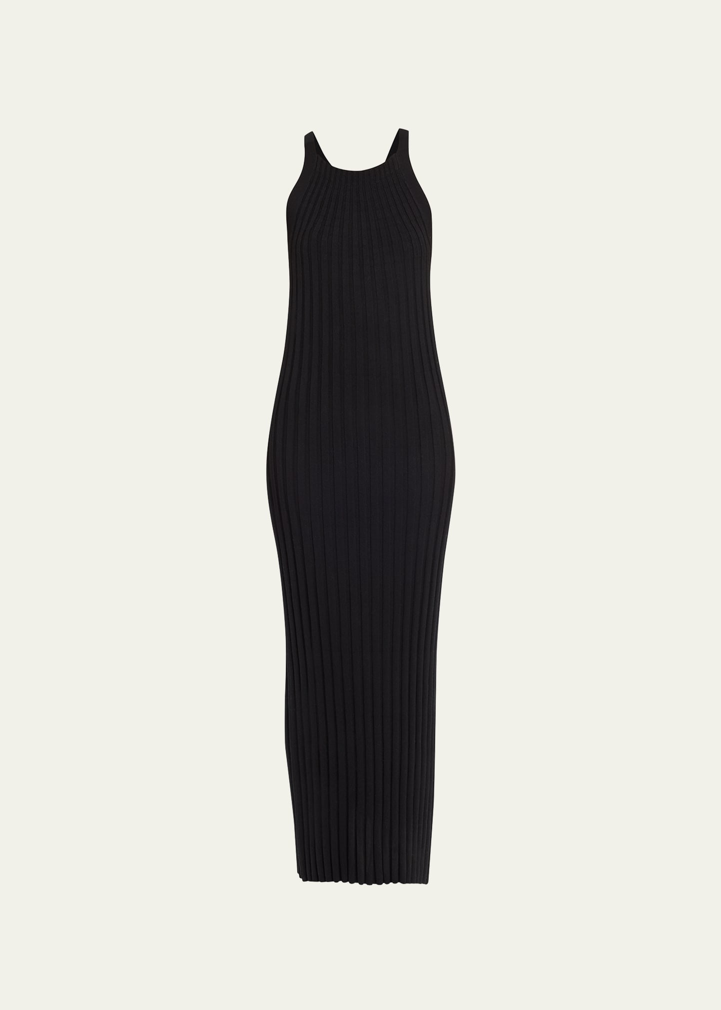 Loulou Studio Moun Sleeveless Draped Silk Midi Dress In Black